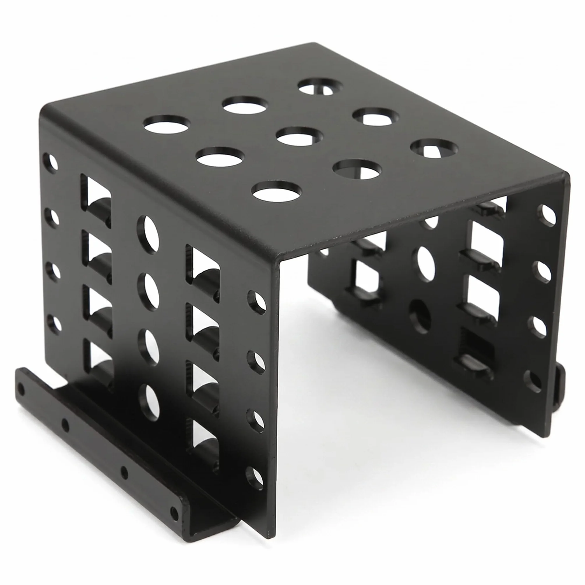 Bewinner 2,5-calowy uchwyt montażowy HDD-SSD z 4 kieszeniami, 2,5-calowy dysk twardy z aluminium, grubość 2 mm uchwyt montażowy do dysku twardego 2,5-calowego IDE-HDD SSD (czarny)