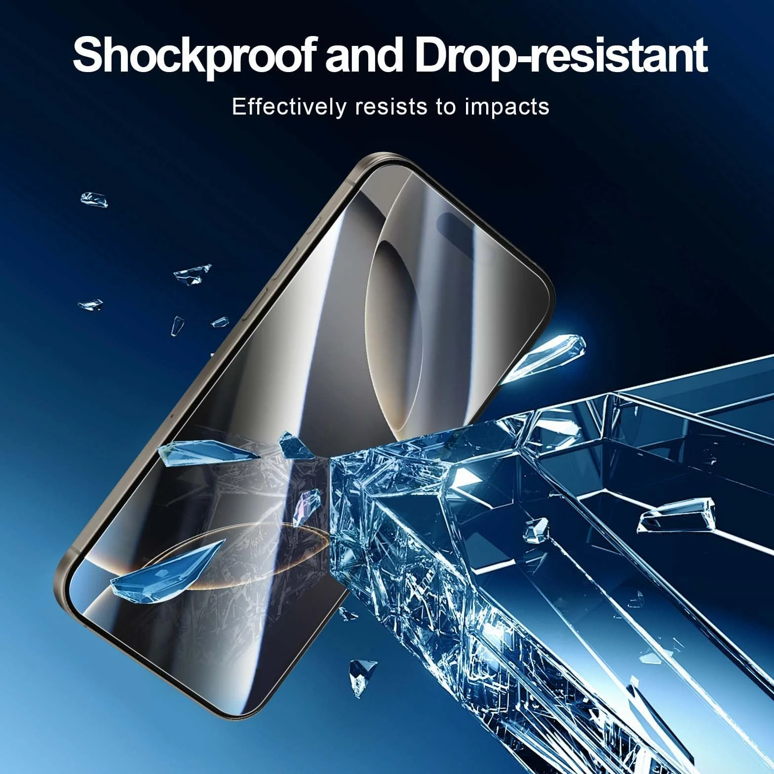 NEW'C Ochraniacz Ekranu iPhone 16 Pro 6,3 Cala Szkło 9H Zestaw 2 sztuk + Osłona Aparatu