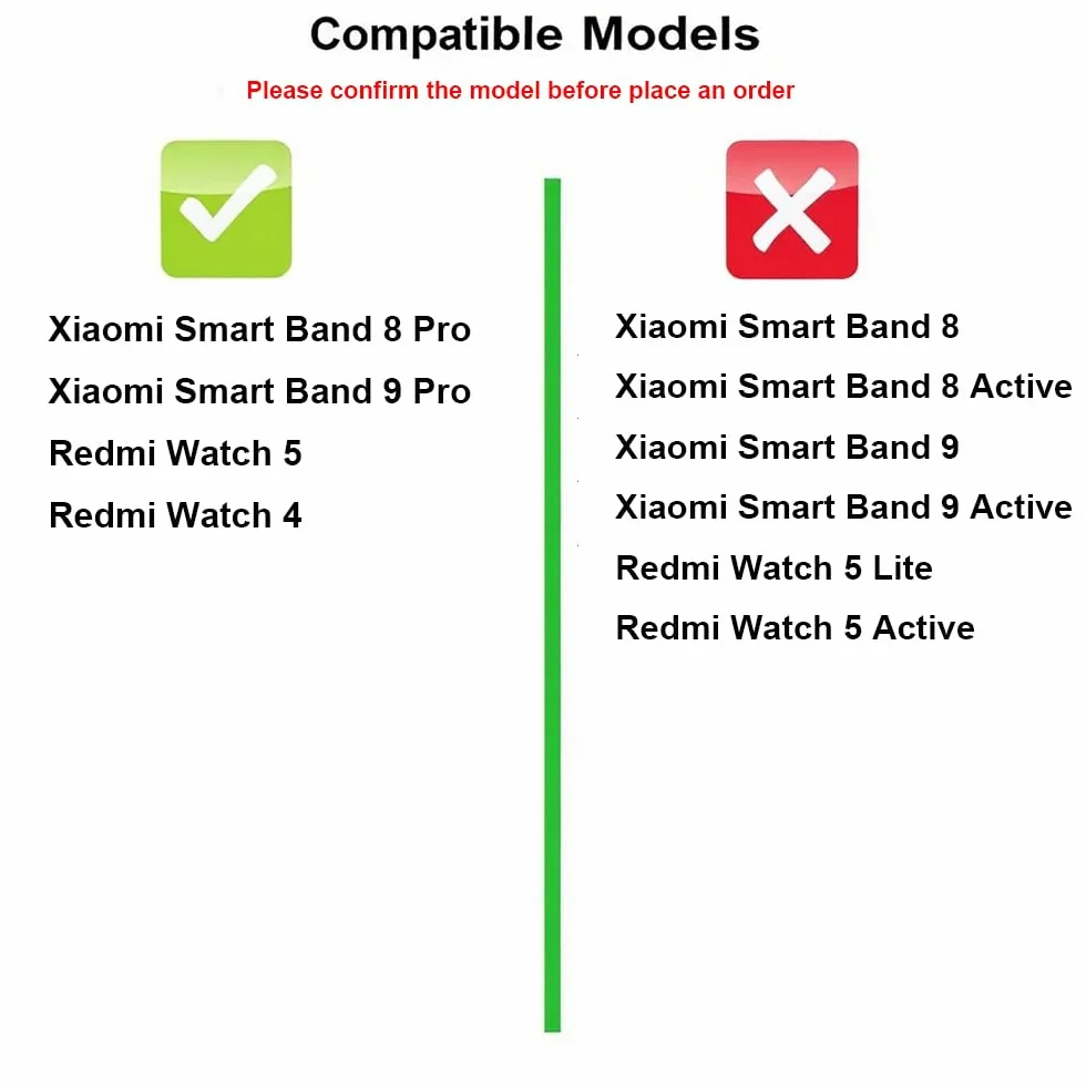 Pasek do zegarka Redmi Watch 5/Xiaomi Smart Band 9 Pro/Smart Band 8 Pro, silikonowe opaski sportowe wymienne do Redmi Watch 4/Mi Band 8 Pro/Mi Band 9 Pro