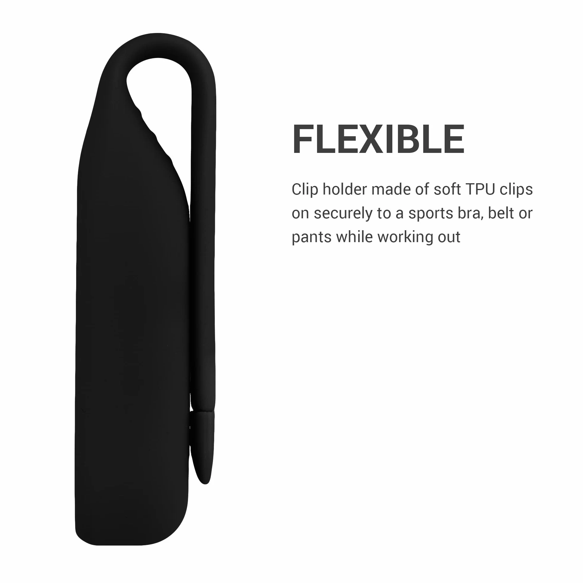 kwmobile Silikonowy Uchwyt na Klips Kompatybilny z Xiaomi Mi Band 7/6/5/4 - Fitness Tracker