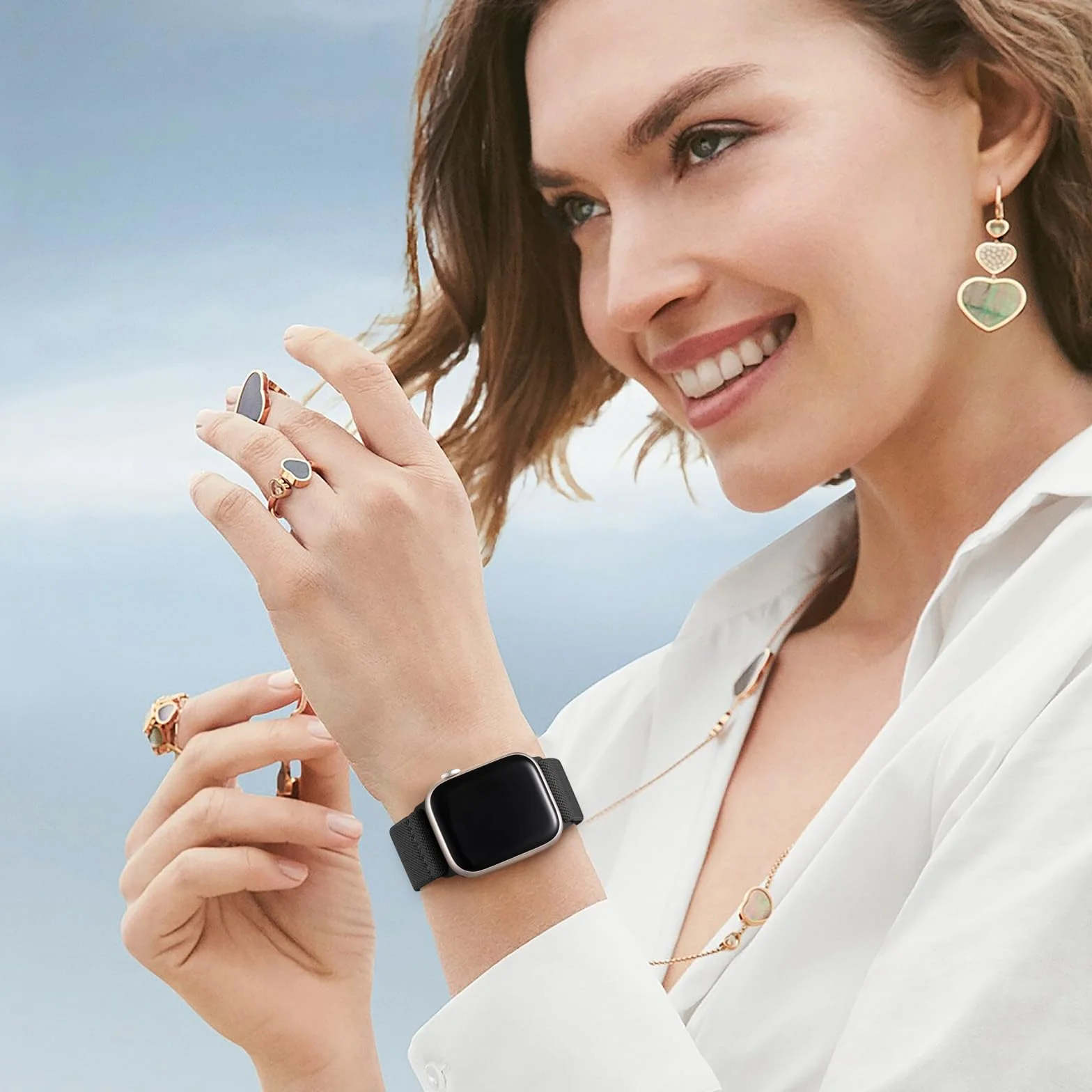 Maledan Nylonowy pasek Solo Loop kompatybilny z Apple Watch 40-49 mm elastyczny pasek sportowy do iWatch serii 11 10