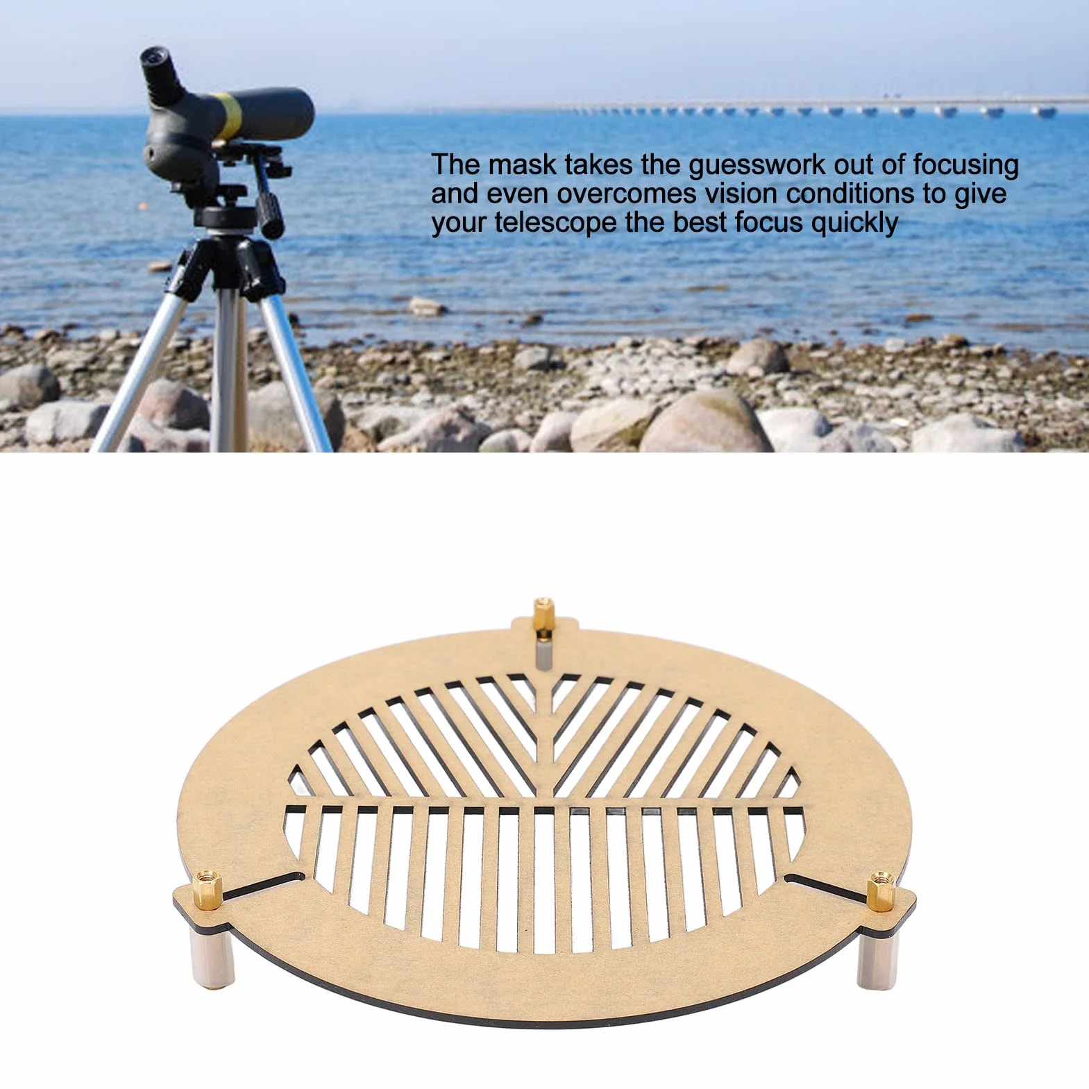 Bahtinov Maska ​​skupiająca Maska ​​skupiająca Teleskop Akrylowa Płytka Kostna Głęboka Przestrzeń 100-140mm do Reflektora Refraktor Astrofotografii