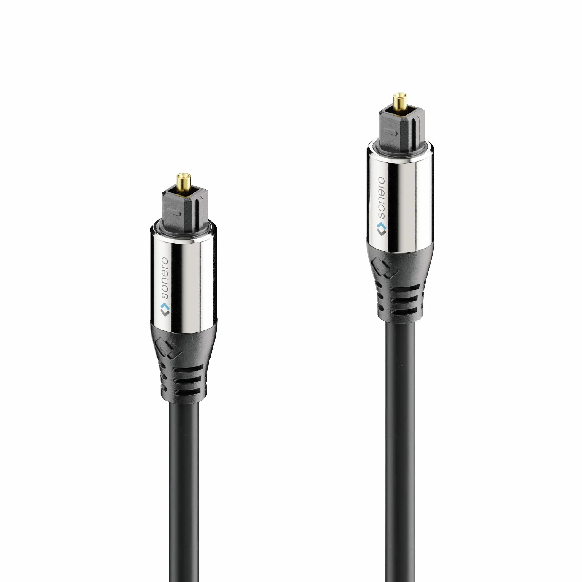 Sonero® kabel optyczny Toslink Premium, złote styki, czarny, 0,50 m