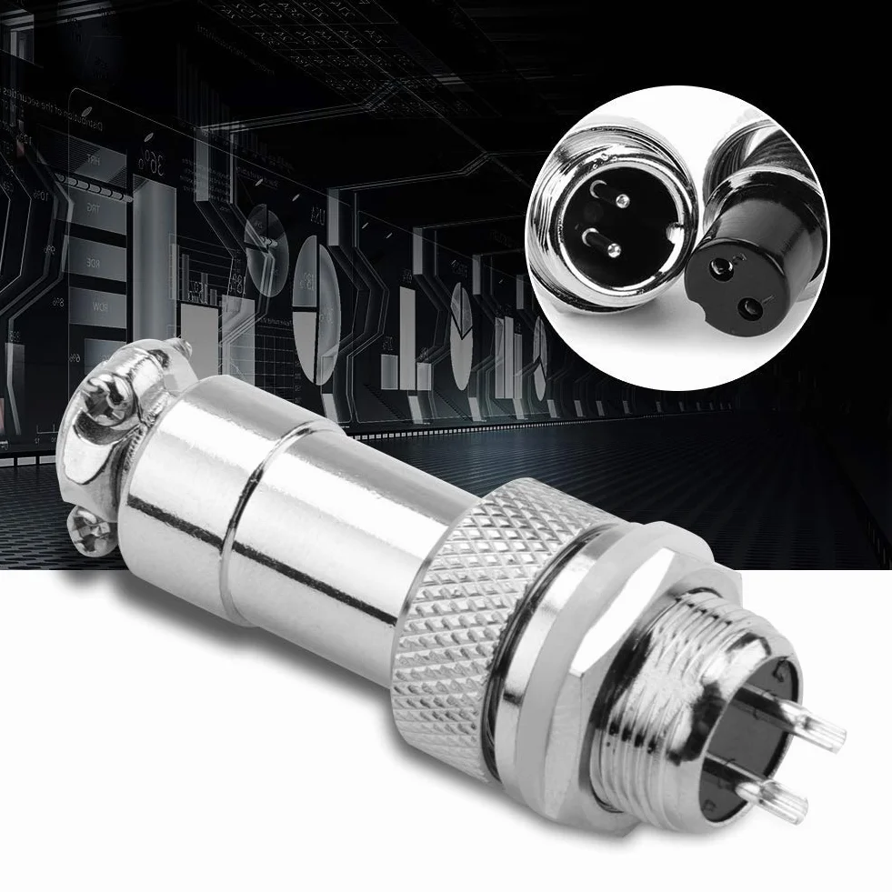 GX12 Gniazdo Wtykowe Lotnictwa 2pin Gx16 2pin Męskie Żeńskie Panel Metalowy Złącze