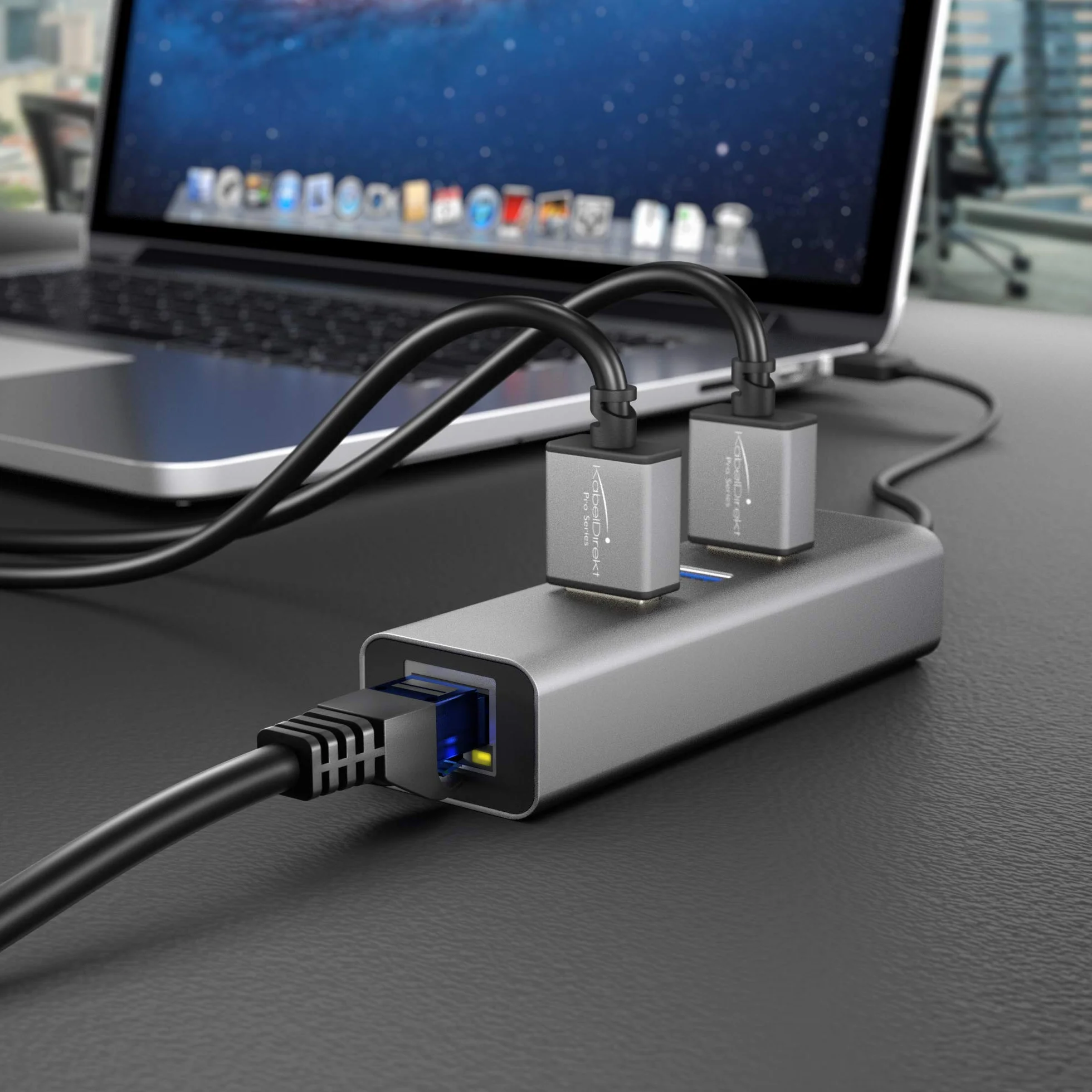 KabelDirekt – Kabel Sieciowy, Kabel Ethernet/LAN – 20m, dostępny w długościach od 0,25-30m (10 Gb/s, prędkość światłowodowa dla sieci gigabitowych, switch/router/modem z RJ45, czarny/niebieski)