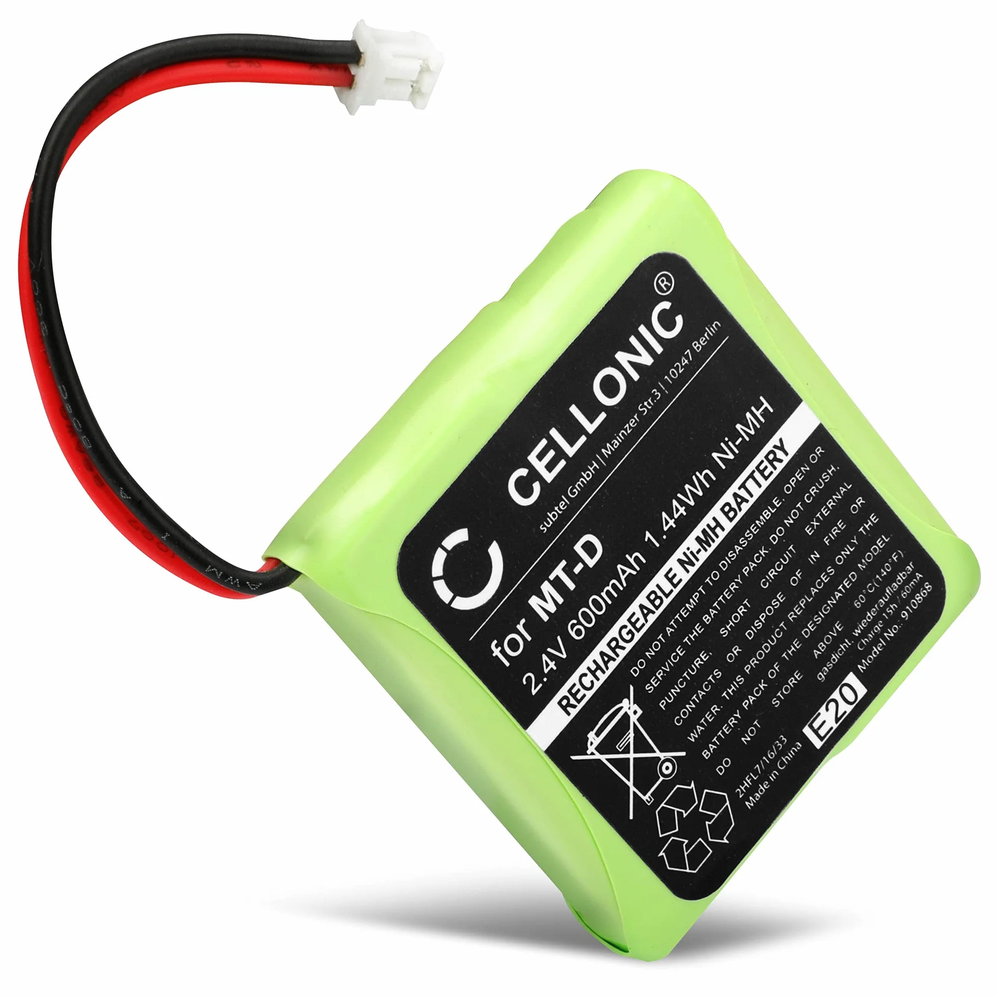 CELLONIC® akumulator kompatybilny z AVM Fritz Fon MT-D, kompatybilny z Audioline Slim DECT 500 502 580 582, kompatybilny z Telekom Sinus 201 / A201 (600 mAh) 5M702BMX, GP0827 Fritz!Fon akumulator zapasowy