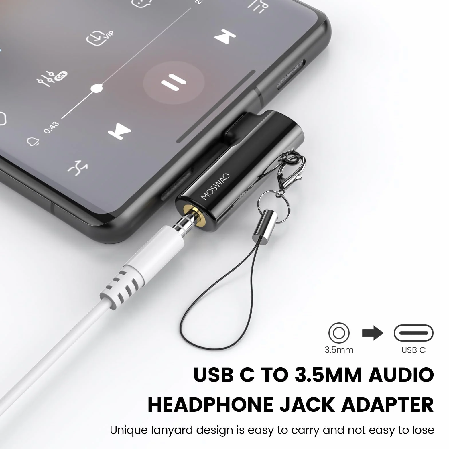 MOSWAG Gniazdo USB C na 3,5 mm typu C adapter do słuchawek kątowy mikrofon Aux Audio Dongle adapter do słuchawek ze stopu cynku kompatybilny z Samsung Galaxy S23 S22 S21 Ultra, Huawei P50/40/30, Mate