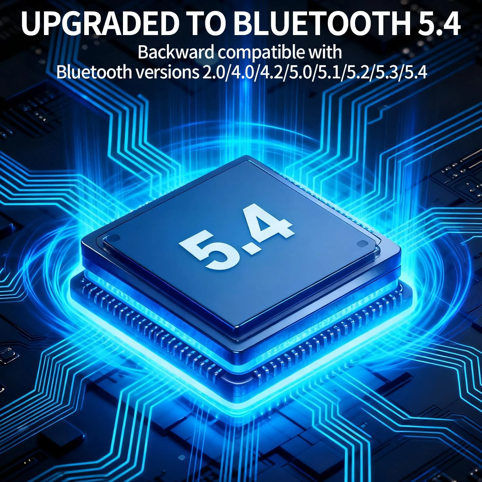 Dongle Bluetooth 5.4, długodystansowy adapter Bluetooth USB 150 m Multi-Directional Bluetooth antena Niska latencja do komputera Laptop Słuchawki Mysz Kontroler Smartfon Tablet Windows 11/10/8.1/7