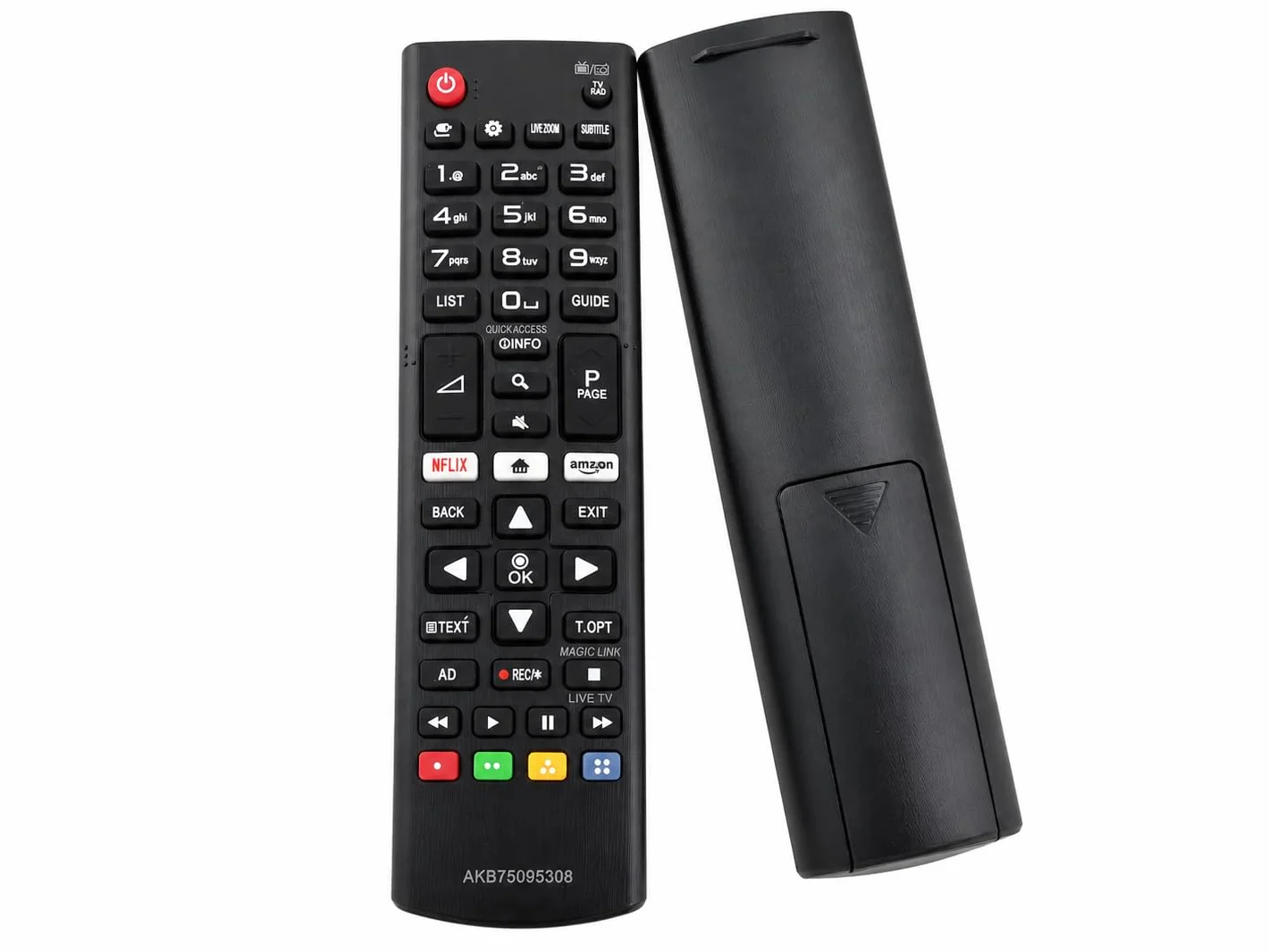 Pilot zdalnego sterowania LG AKB75095308 do telewizorów LG Smart TV 2017 z serii UJ, przyciski bezpośrednie Netflix i Amazon Video