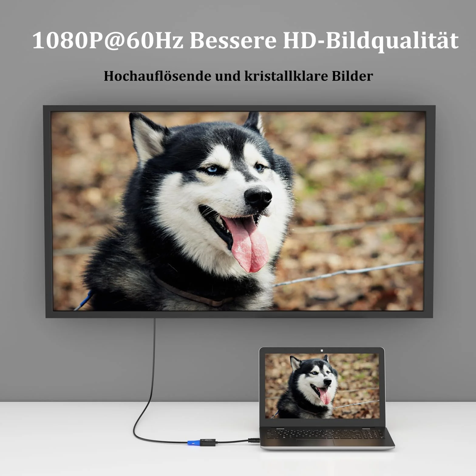 MT-VIKI Adapter HDMI na VGA, adapter HDMI do VGA 1080p, kompatybilny z komputerem, laptopem, monitorem, projektorem, HDTV, Chromebookiem, Rokiem, Xbox i innymi, 1 sztuka