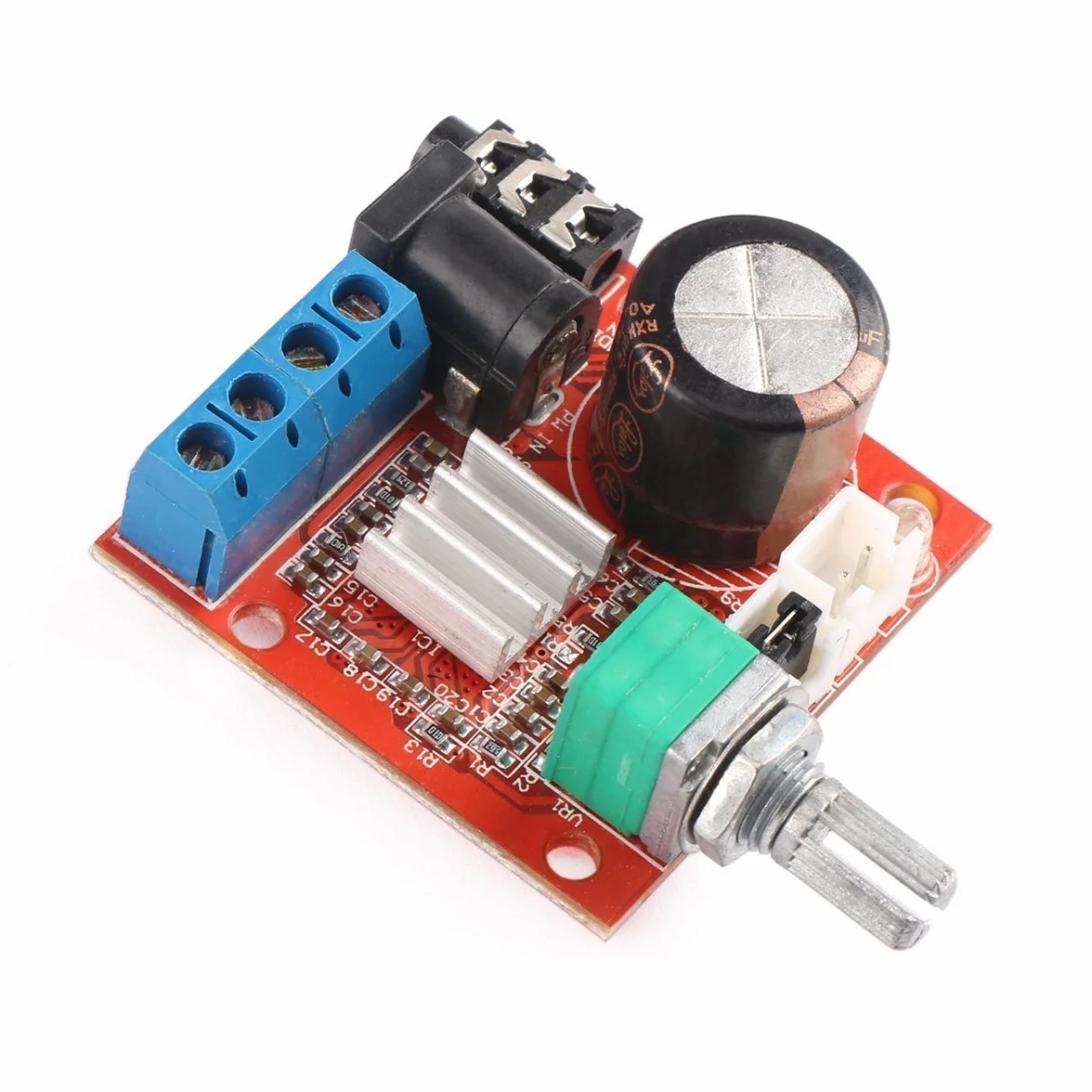 DollaTek Mini 2.0 Hi-Fi Elektroniczny Wzmacniacz Audio Stereo 10W+10W 2-Kanałowy Moduł Wzmacniacza Cyfrowego Klasy D DC 12V