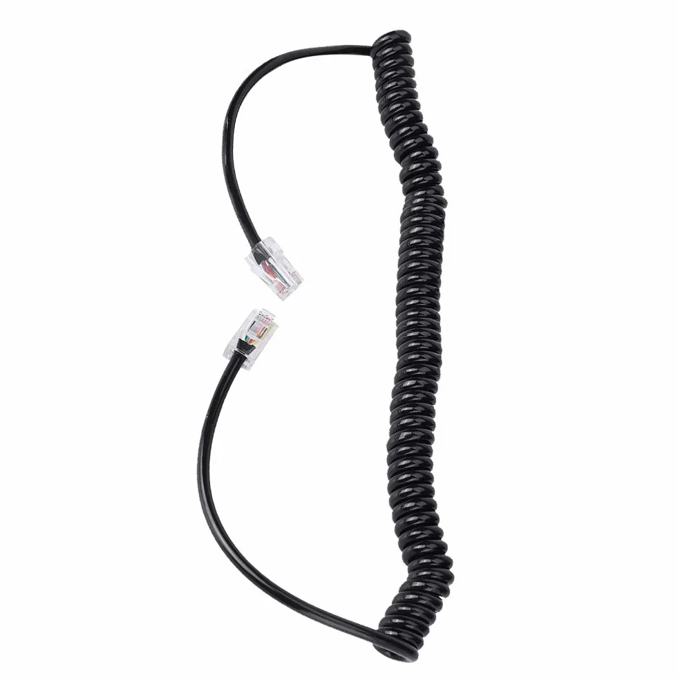 RJ45 8 Pin, rdzeń Kabla Mikrofonowego do Radia Samochodowego Mikrofon z Głośnikiem Cewka Sprężynowa do HM-98 HM-133