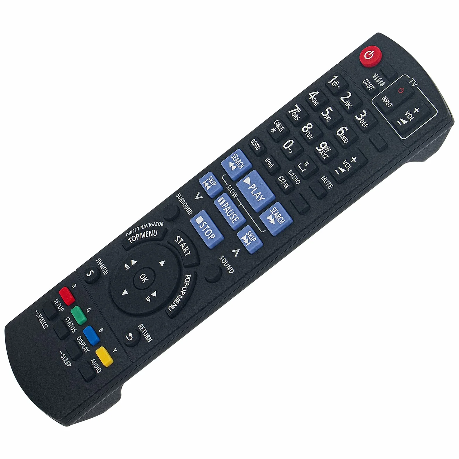 Nowy N2QAKB000072 Zamienny pilot zdalnego sterowania - N2QAKB000072 Zamiennik pilota DVD pasuje do pilota zdalnego sterowania PANASONIC DVD N2QAKB000072 SA-BT200 SA-BT300