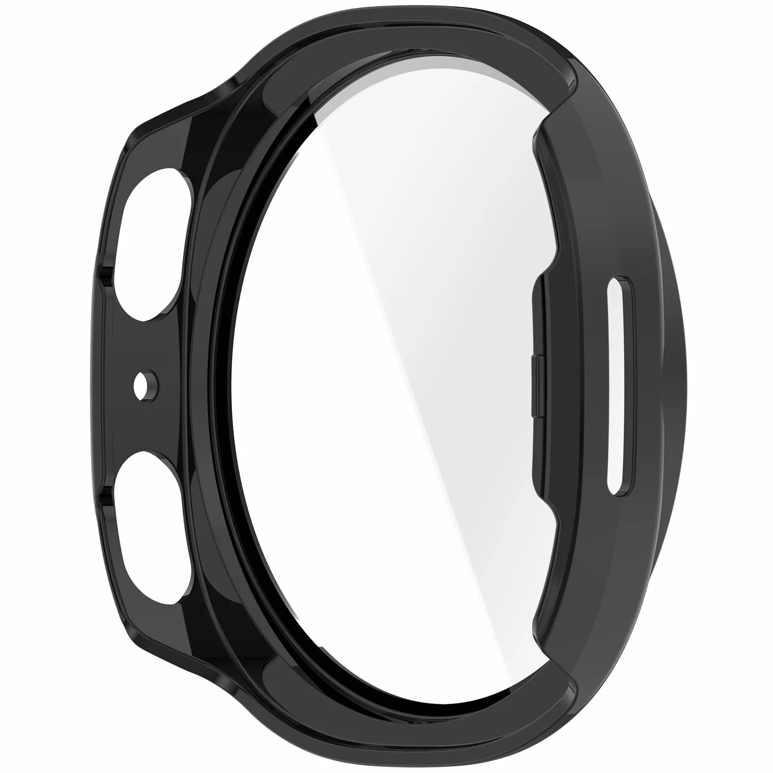 Etui Samsung Galaxy Watch 8 40 mm, Twarde Antykolizyjne Poliwęglan + Folia Hartowane Szkło (Czarne)