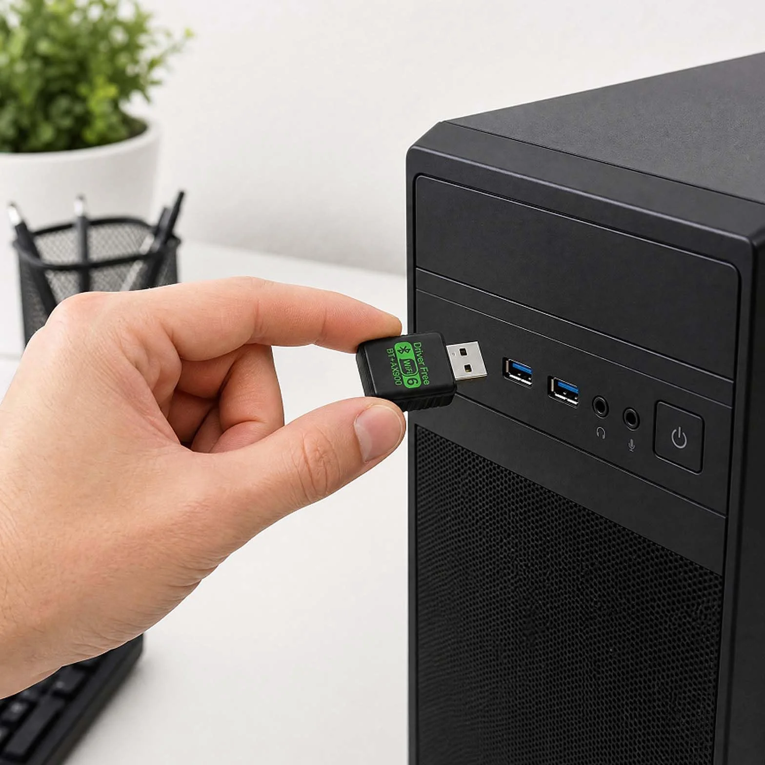 Adapter WiFi 6 Bluetooth USB WLAN Stick WLAN Adapter PC Bluetooth Dongle - AX900 Dual Band 5GHz 600 Mbit/s, USB Bluetooth Adapter do PC Windows Linux