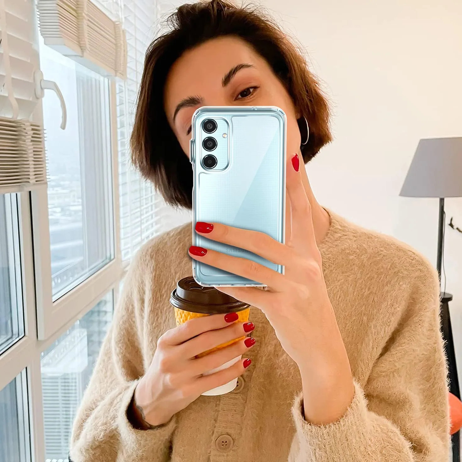 iVoler Przeciw żółknięciu przezroczyste etui do Samsung Galaxy M35 5G z 2 sztukami szkła hartowanego, [odporny na wstrząsy klasy wojskowej] przezroczysta cienka obudowa