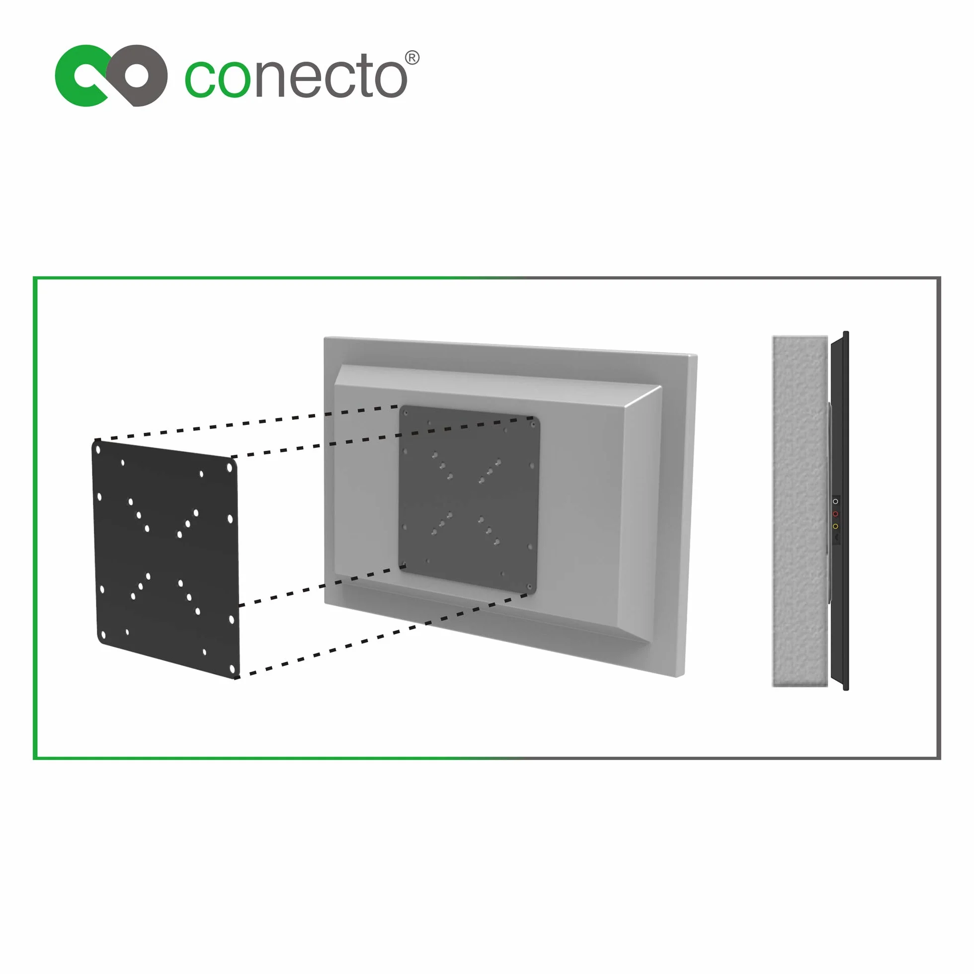 conecto CC50305 uniwersalny adapter VESA VESA 50x50 do 200x200, 1-częściowy, czarny