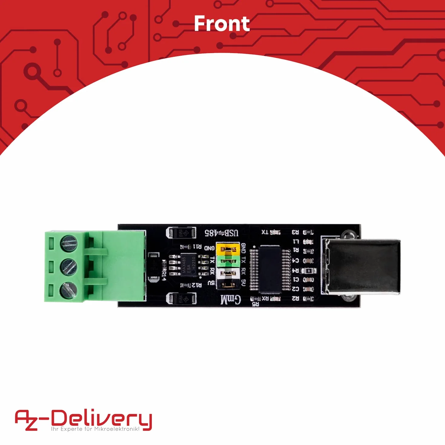 AZDelivery 3 x FT232 USB 2.0 do TTL RS485 adapter szeregowy na USB | konwerter szeregowy moduł FTDI Interface Board
