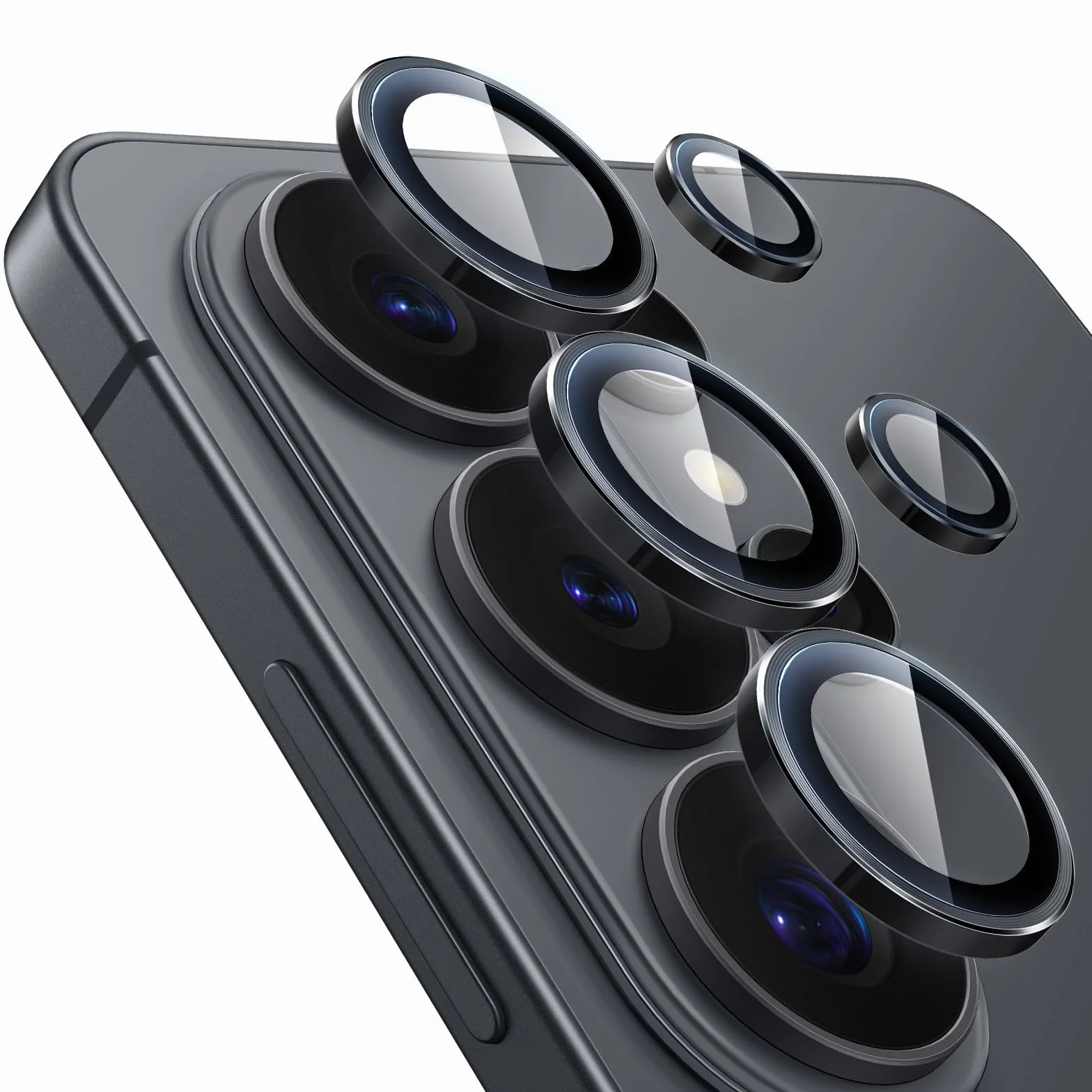 JETech Ochraniacz Obiektywu Aparatu dla Samsung Galaxy S26 Ultra, 9H Szkło Hartowane Metalowy Indywidualny Pierścień Osłona, HD Przejaśniony, 1 Zestaw (Czarny)