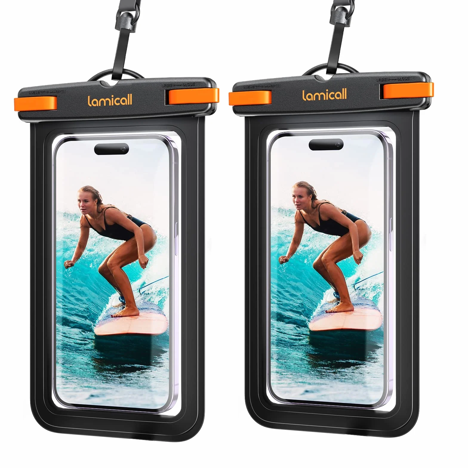 Lamicall Wodoszczelne etui na telefon komórkowy IPX8 do iPhone 17 16 15 14 13 12 Pro Max 7"