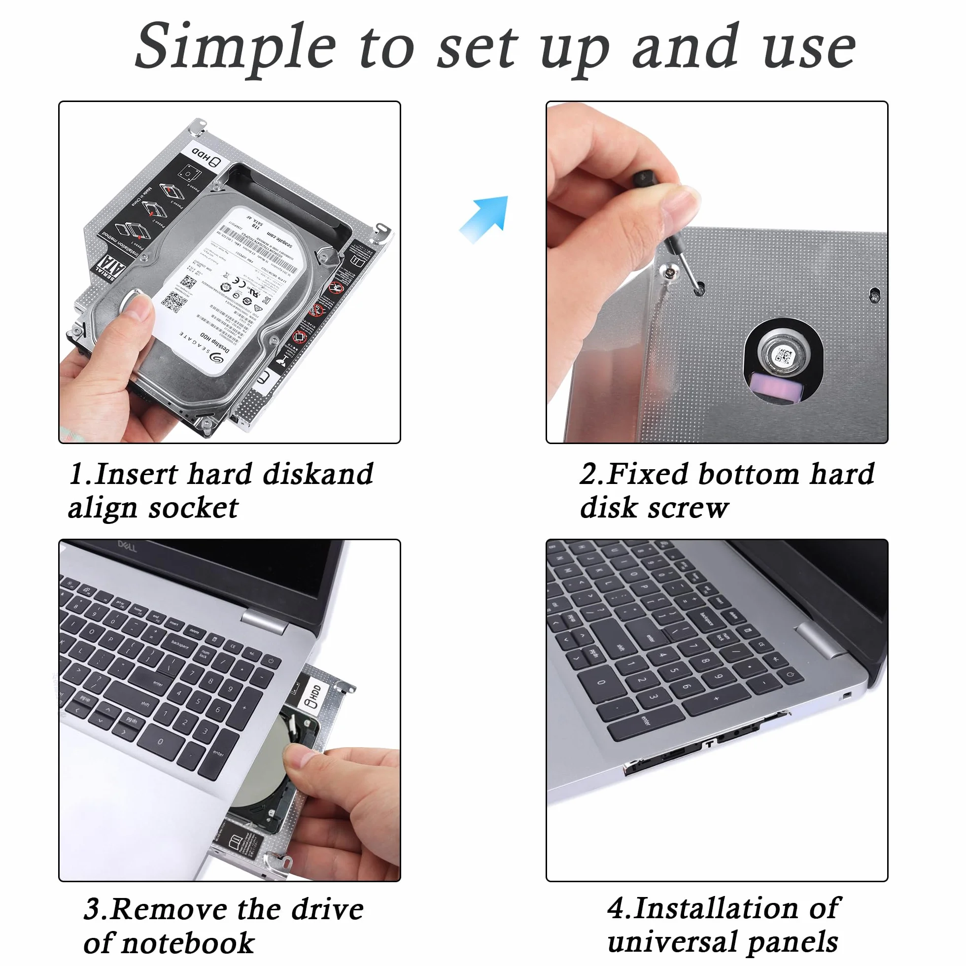 Taca na dysk twardy 2nd HDD SSD 9,5 mm SATA 2,5" do MacBook Pro 13/15/17"