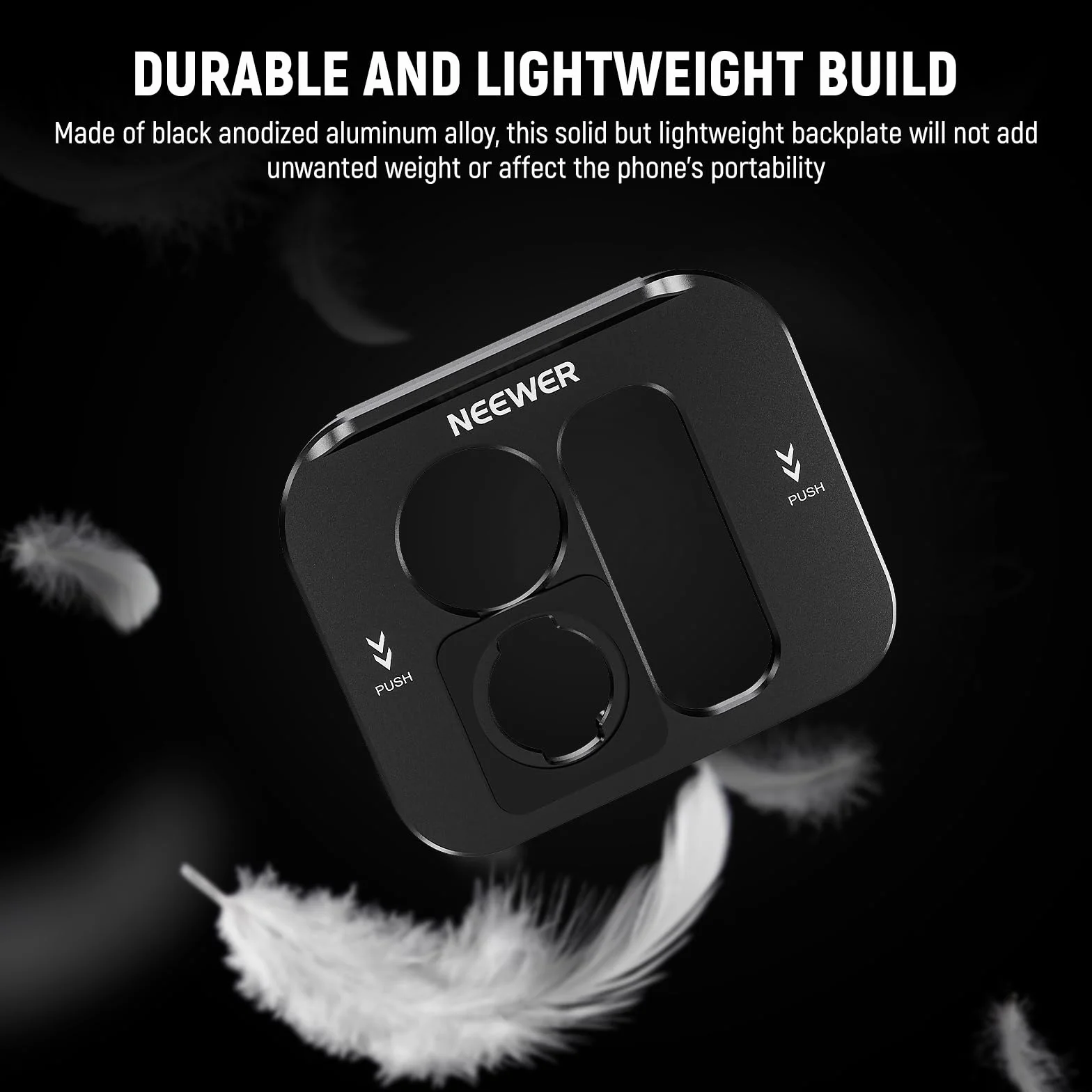 NEEWER Tylna płytka obiektywu serii T do iPhone'a 15 Pro i iPhone'a 15 Pro Max (PA023 i PA024), adapter do szybkiego montażu obiektywu do telefonu kompatybilny z mobilnymi obiektywami Moment T, PA034