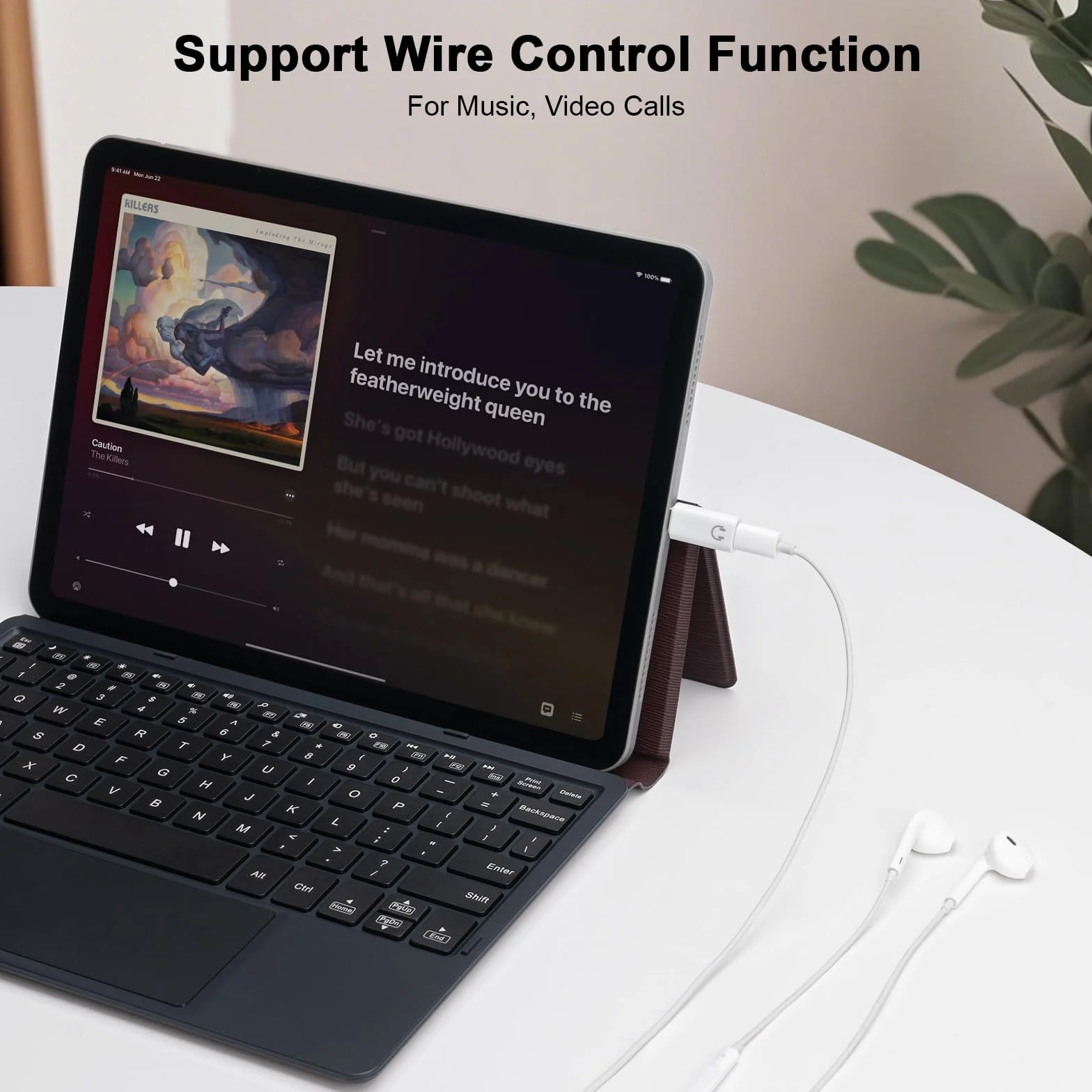 Adapter Lightning do USB C audio z obsługą linii kontrolnej kompatybilny z iPhone 16/15 iPad