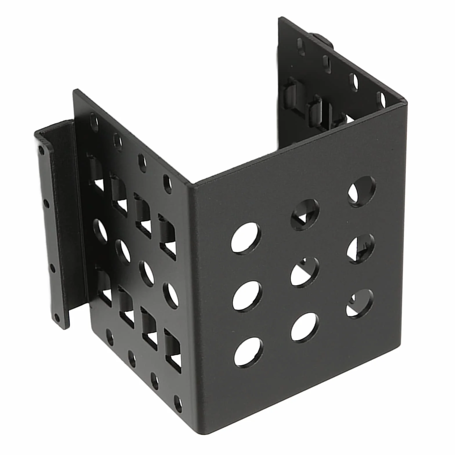Bewinner 2,5-calowy uchwyt montażowy HDD-SSD z 4 kieszeniami, 2,5-calowy dysk twardy z aluminium, grubość 2 mm uchwyt montażowy do dysku twardego 2,5-calowego IDE-HDD SSD (czarny)