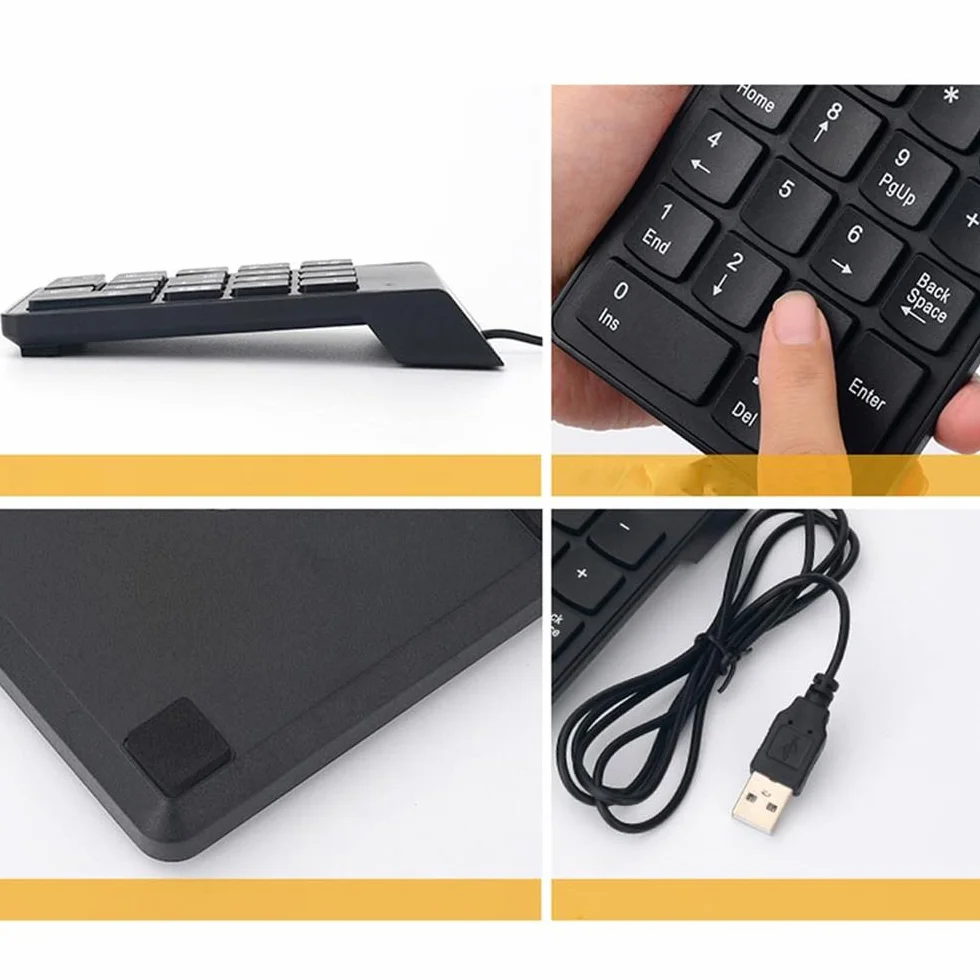 DollaTek Mini klawiatura USB numeryczna jednoręczna do laptopa PC