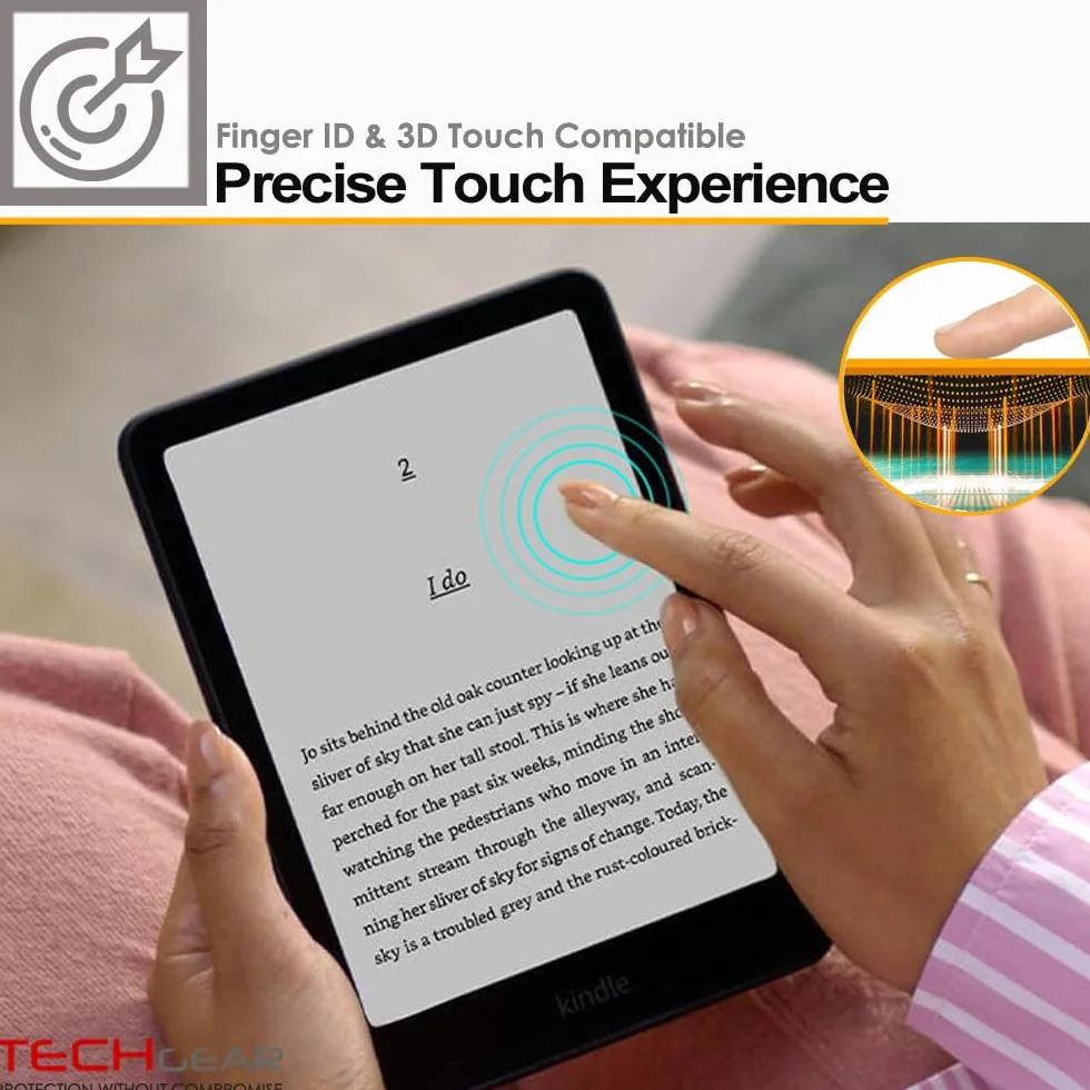 TECHGEAR Pełna osłona ekranu dla 7-calowego Amazon Kindle Paperwhite/Signature/Paperwhite Kids/Kindle Colorsoft (wydanie 2024 / 12. generacji) CLEAR pełna osłona ekranu wyświetlacza LCD