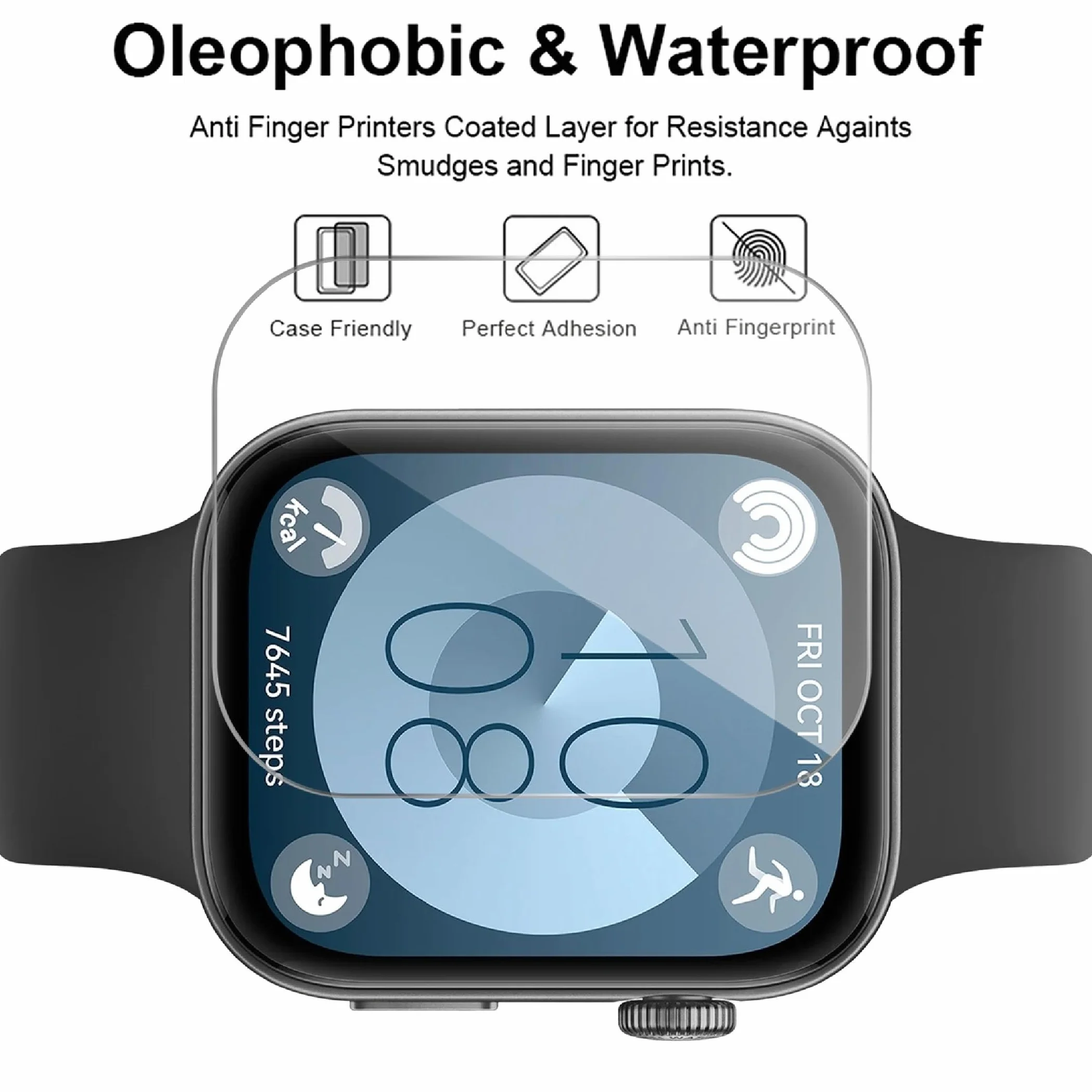 GIOPUEY Ochraniacz ekranu do Huawei Watch Fit 3/Fit 4, [6 opakowań] elastyczna folia ochronna na ekran TPU, odporna na pęcherzyki powietrza, odporna na zużycie, przezroczysta