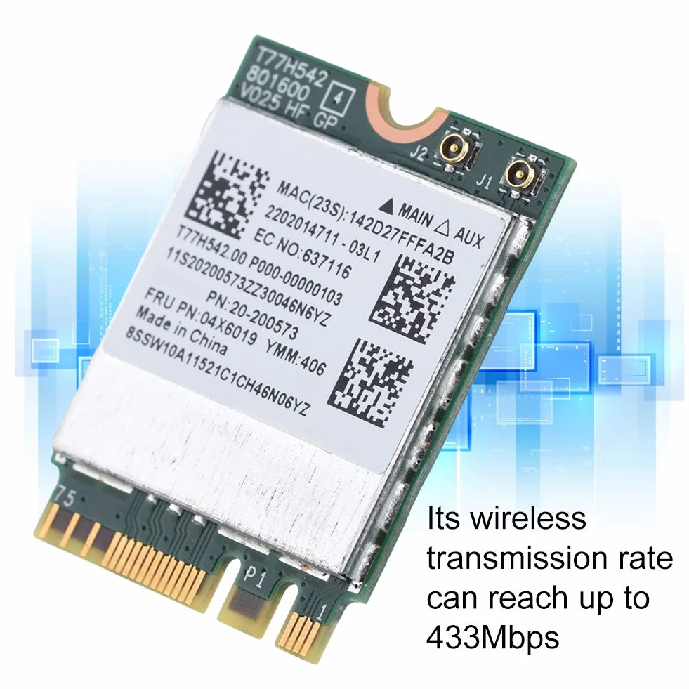 Dwuzakresowa Karta 2.4G 5G, NGFF Wireless WIFI do Sieci Realtek 8822ce 433Mpbs
