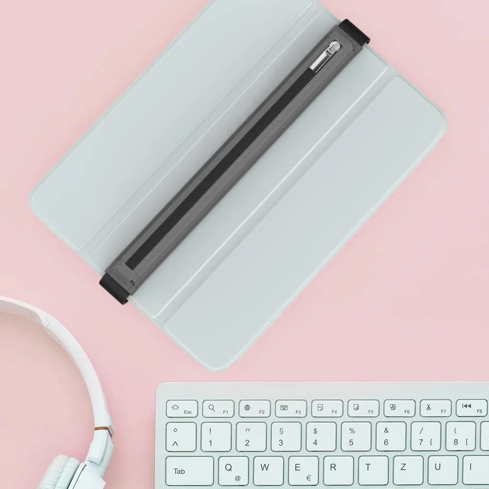 MoKo Pencil Case for Apple Pencil Pro USB-C 1st/2nd Gen PU Leather Zipper Pouch 9.7-12.9" Tablet Space Gray