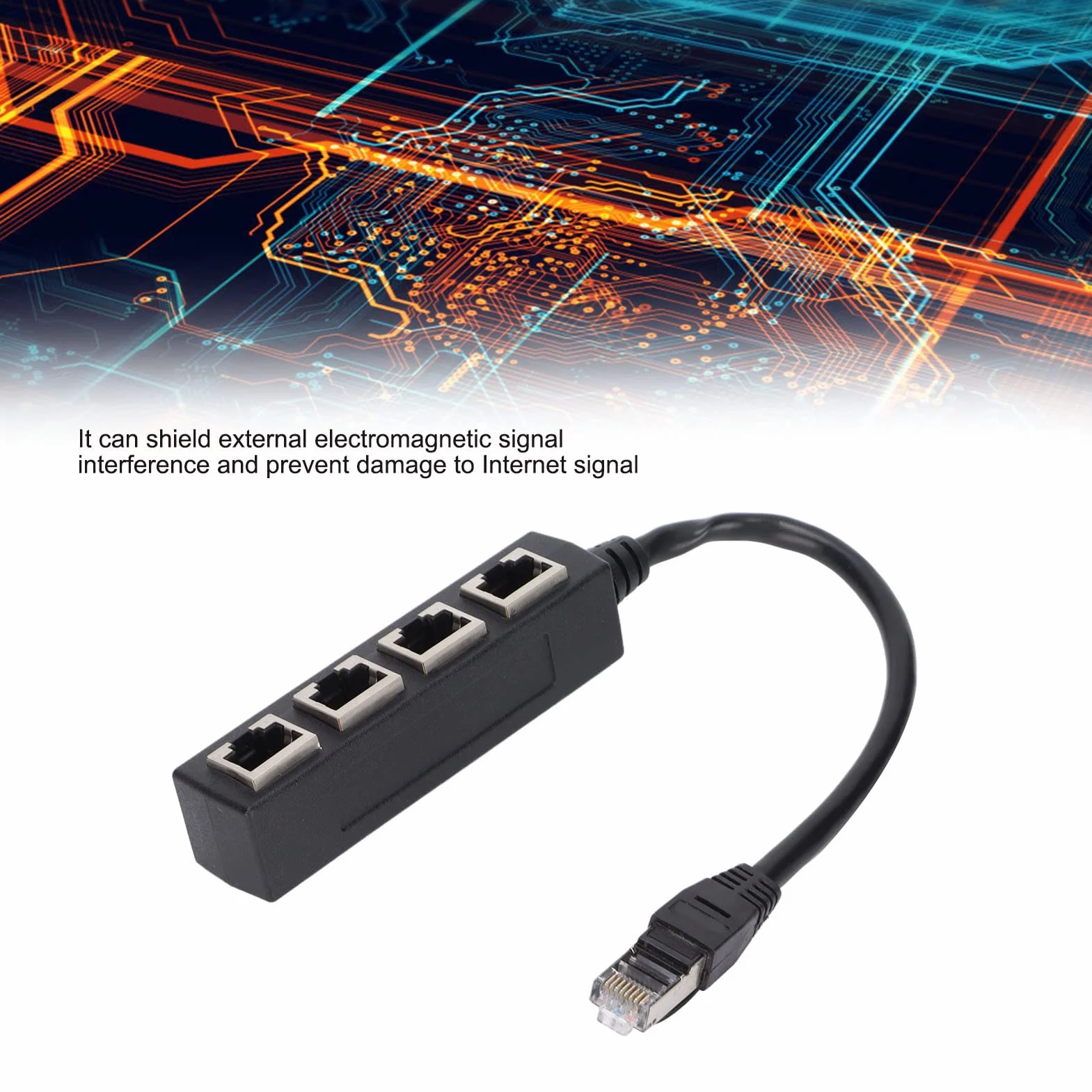 Adapter Rozgałęźnika RJ45 1 do 4 Portów Ethernet do ADSL, Koncentratora