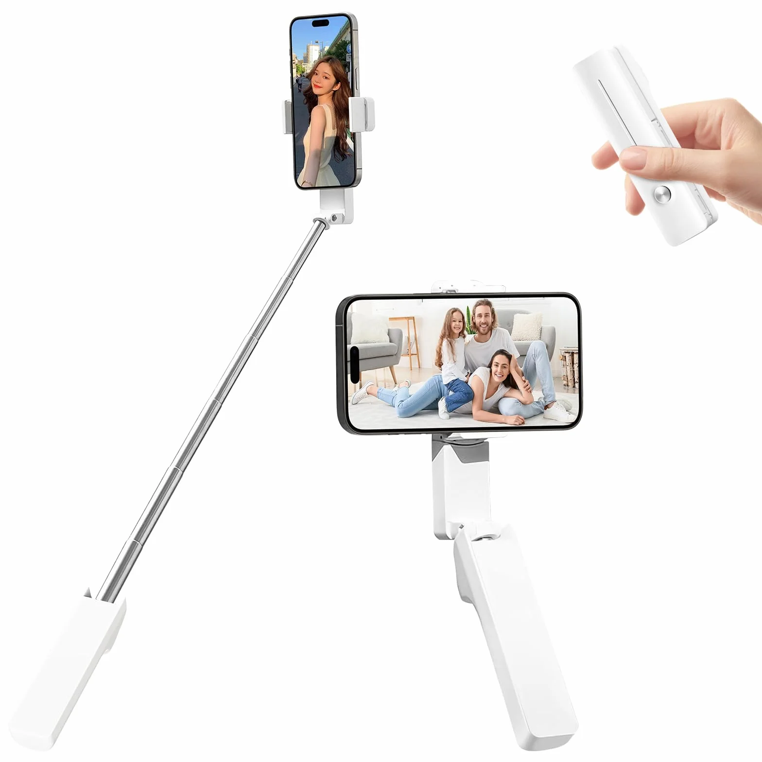 Przenośny kijek do selfie z bezprzewodowym pilotem do iPhone 17 Pro Max