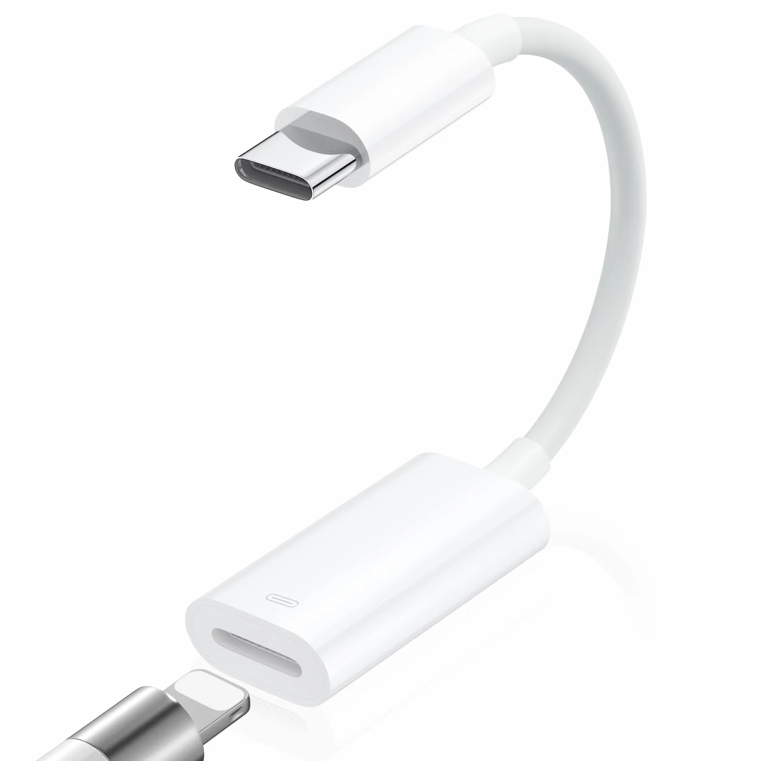 AXFEE Adapter słuchawkowy USB C na Light-ning typu C na Light-ning, do i-Phone 15 i-Pad Air i-Pad Mini 6 MacBook, Galaxy S22 ULT, ładowanie 3 w 1, transfer danych/adapter