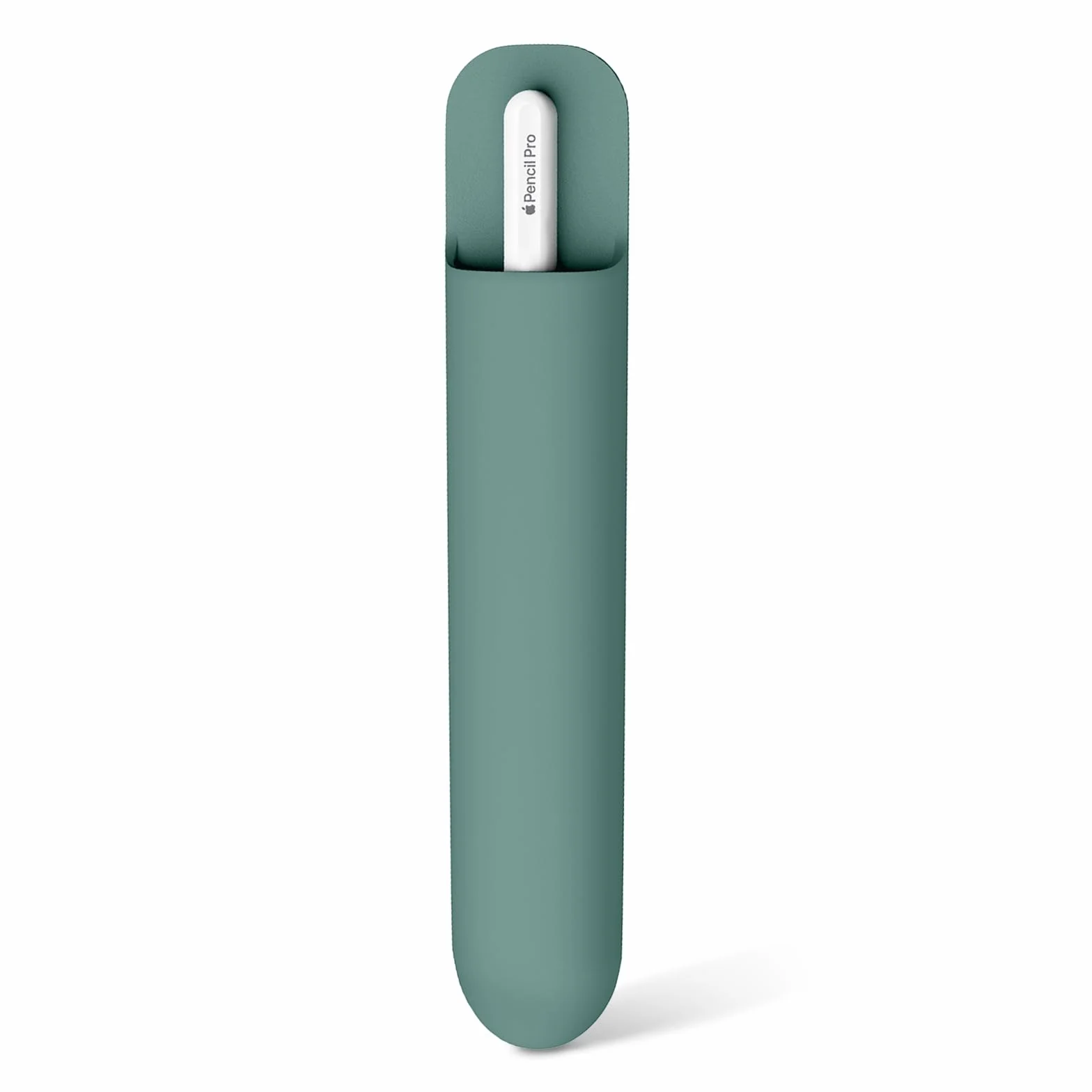 MoKo Universal Stylus Holder, Adhesive Silicone Pencil Protected Sleeve Compatible with Pencil Pro&1st&2nd Gen&USB-C and Similarly Sized Styluses,Attached to Case for Pencil,Dark Night Green