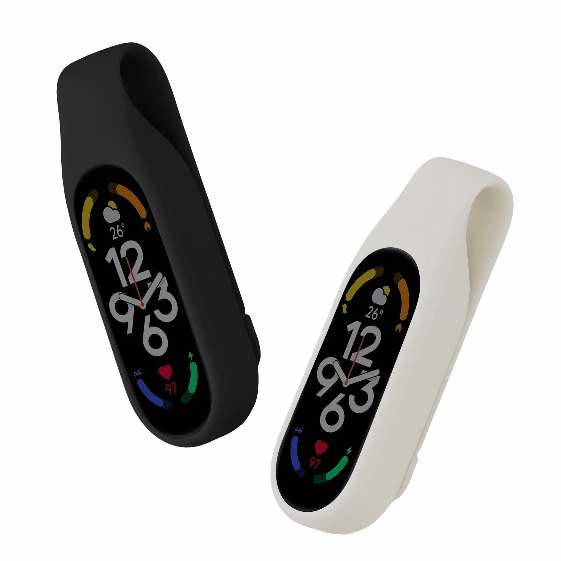 kwmobile Silikonowy Uchwyt na Klips Kompatybilny z Xiaomi Mi Band 7/6/5/4 - Fitness Tracker
