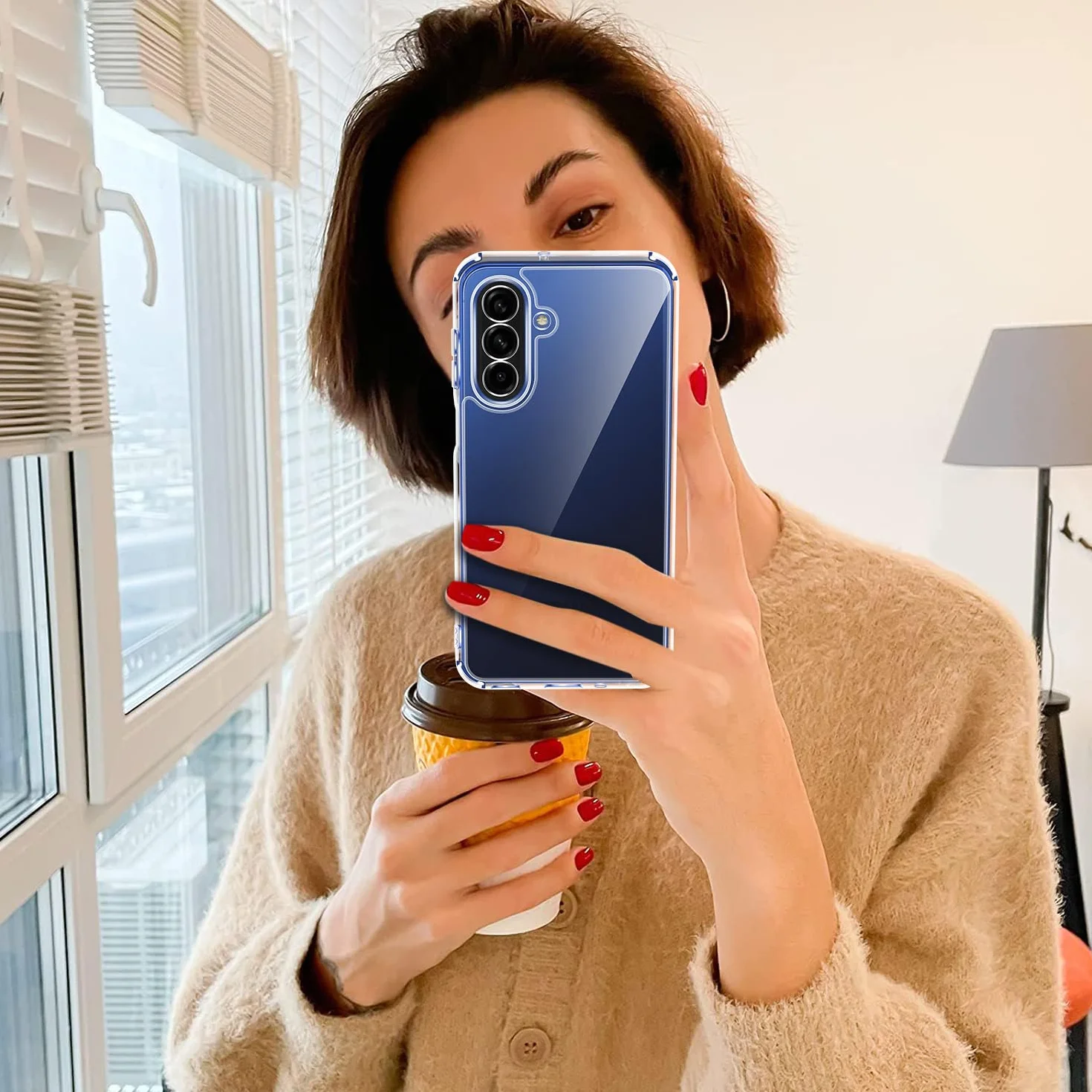 iVoler Przezroczyste, zapobiegające żółknięciu etui do Samsung Galaxy A17 4G / 5G z 2 sztukami szkła hartowanego, [Odporny na wstrząsy klasy wojskowej] HD przezroczysta cienka obudowa odporna na