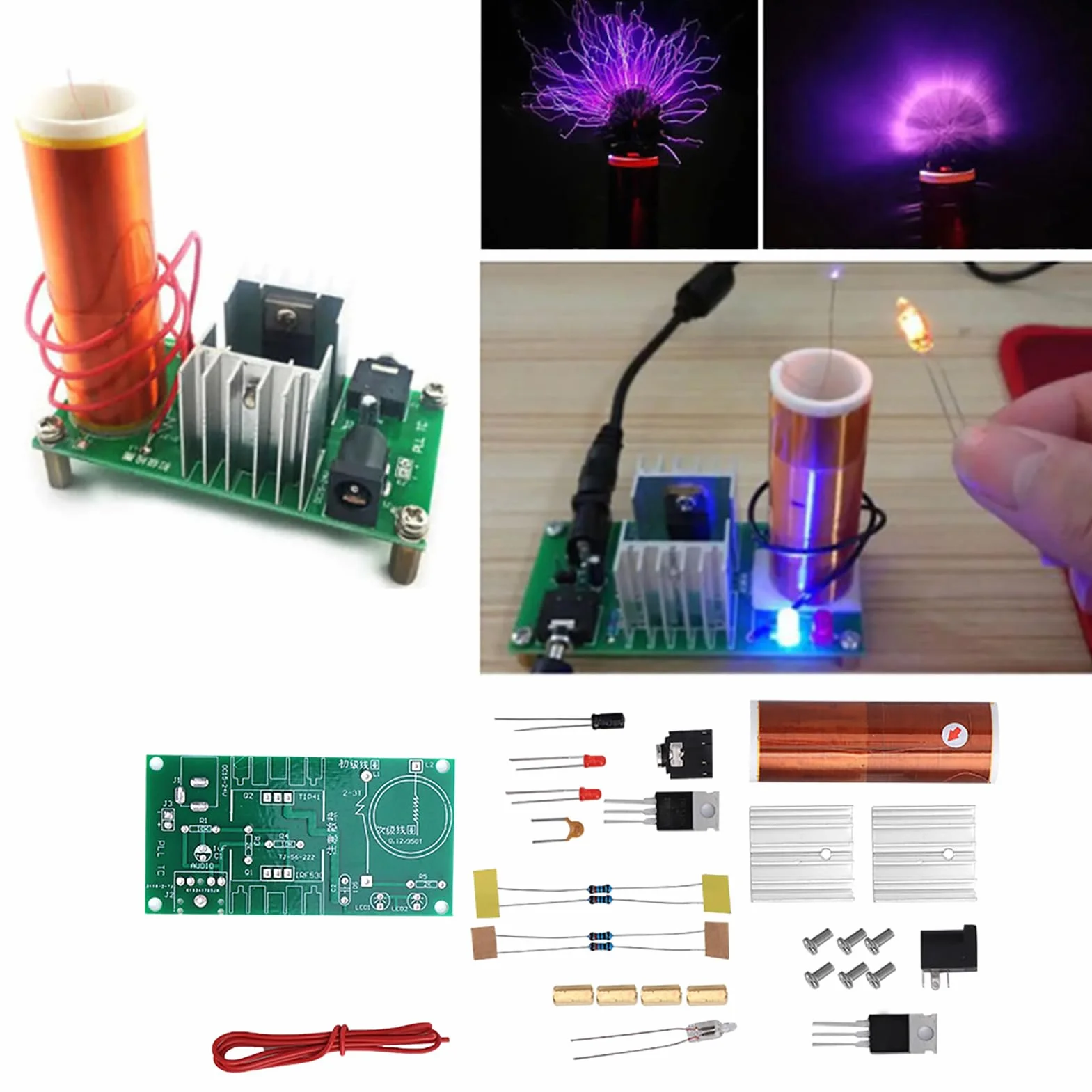 cewka moduł plazmowy głośnik bez emblematu mini zestaw elektroniczny narzędzie 15 W DC 15 - 24 V 2 A zestaw elektroniczny