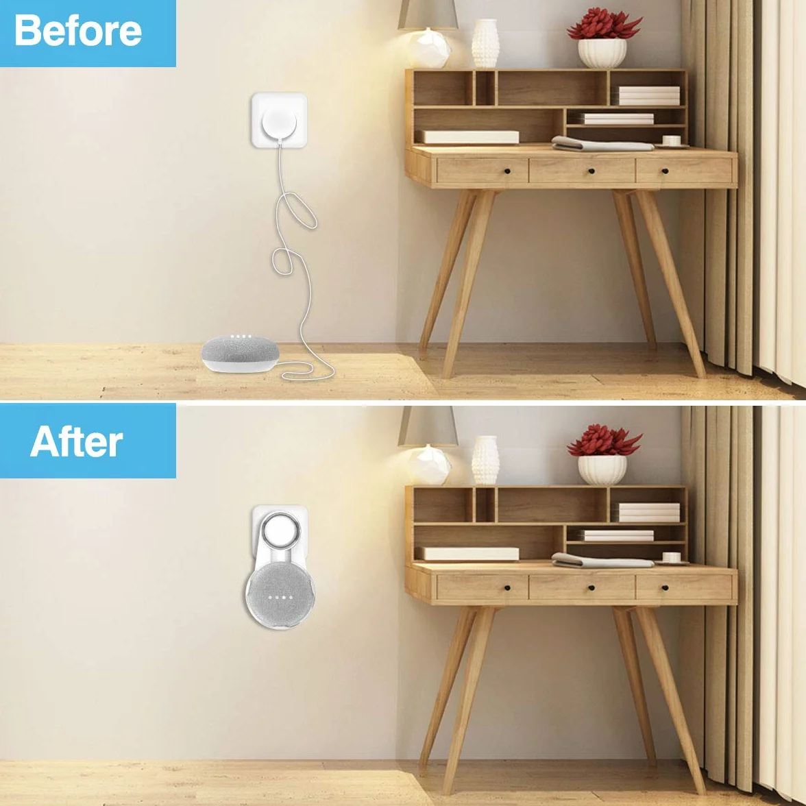 Cozycase Uchwyt ścienny do Google Nest Mini, Google Home Mini, biały szary