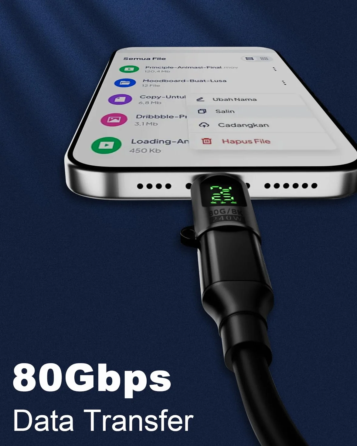 Duttek Tester miernika mocy adaptera USB C 240 W (1 opakowanie), 80 Gb/s USB C żeński na męski adapter przedłużający kompatybilny z Thunderbolt 5, iPhone 15/16, MacBook, iPad