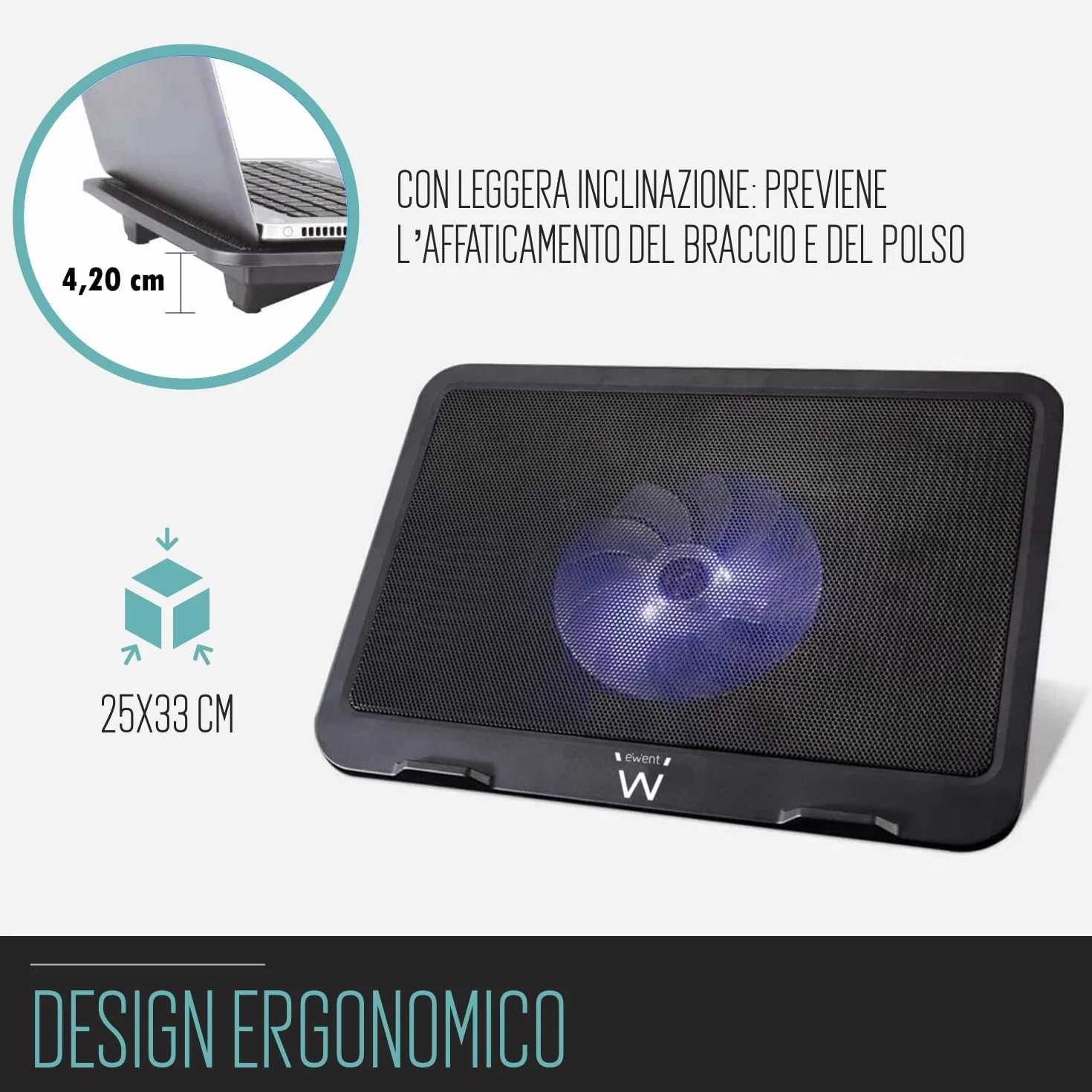 Wentylator do laptopów i notebooków do 16 cali – z cichymi wentylatorami chłodzącymi, dodatkowym wejściem USB, które utrzymuje żywotność komputera