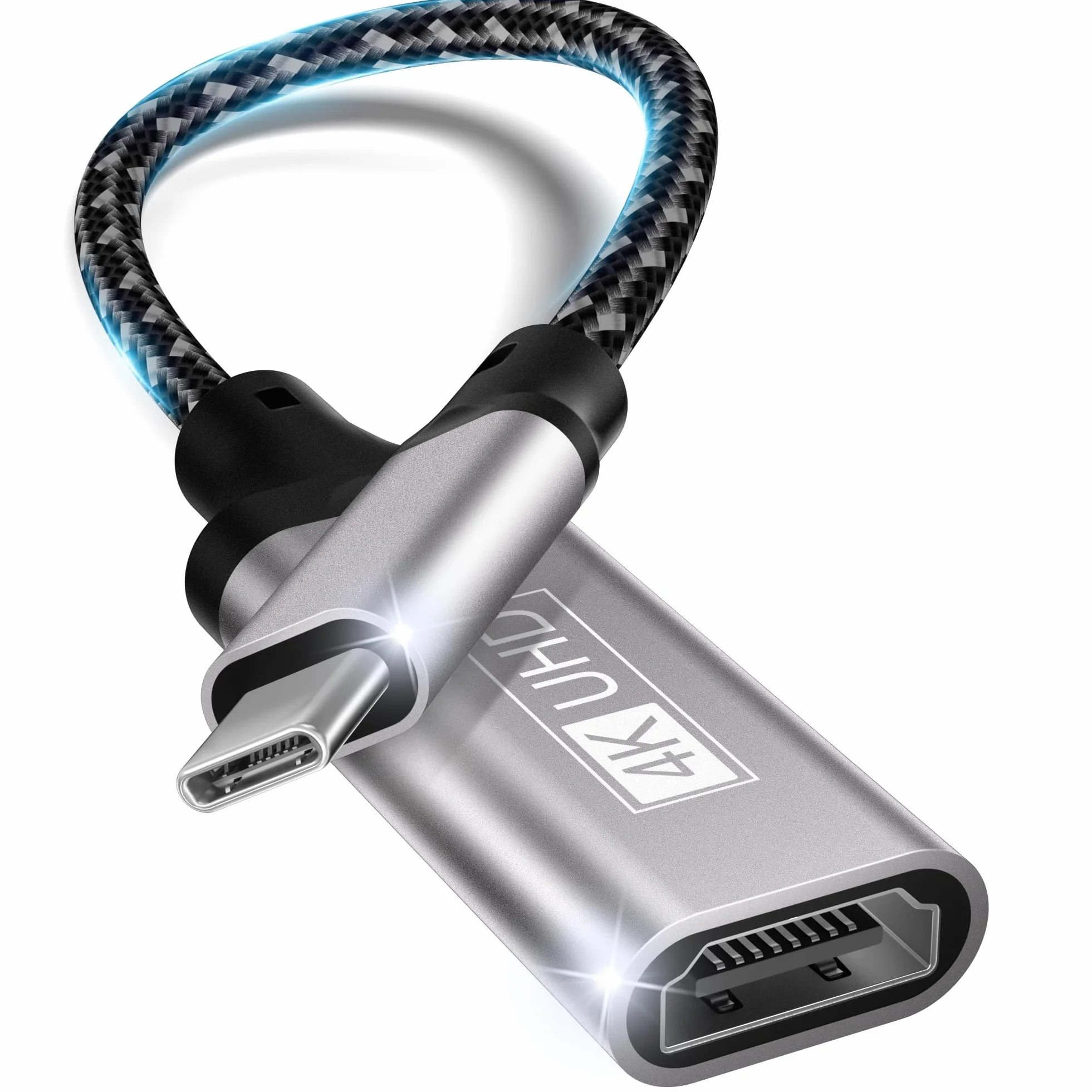 Adapter USB C HDMI, adapter USB C na HDMI 4K, adapter Thunderbolt 3 auf HDMI, kompatybilny z MacBook Pro/Air, Dell XPS 15/13, iPad Pro/Air, Pixelbook, Samsung Galaxy S/Note, Huawei P40, Surface Pro,