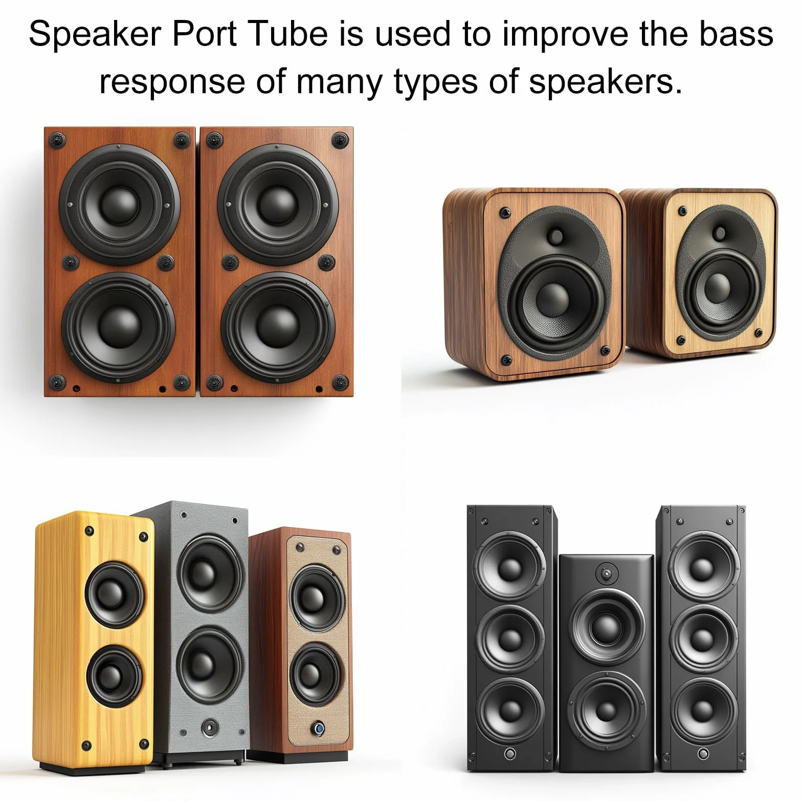QUARKZMAN 75 x 110 mm głośnik bass reflex, rura portowa subwoofera, bas, głośnik niskotonowy, głośnik, bas, port powietrza, do obudowy głośników DJ/PA