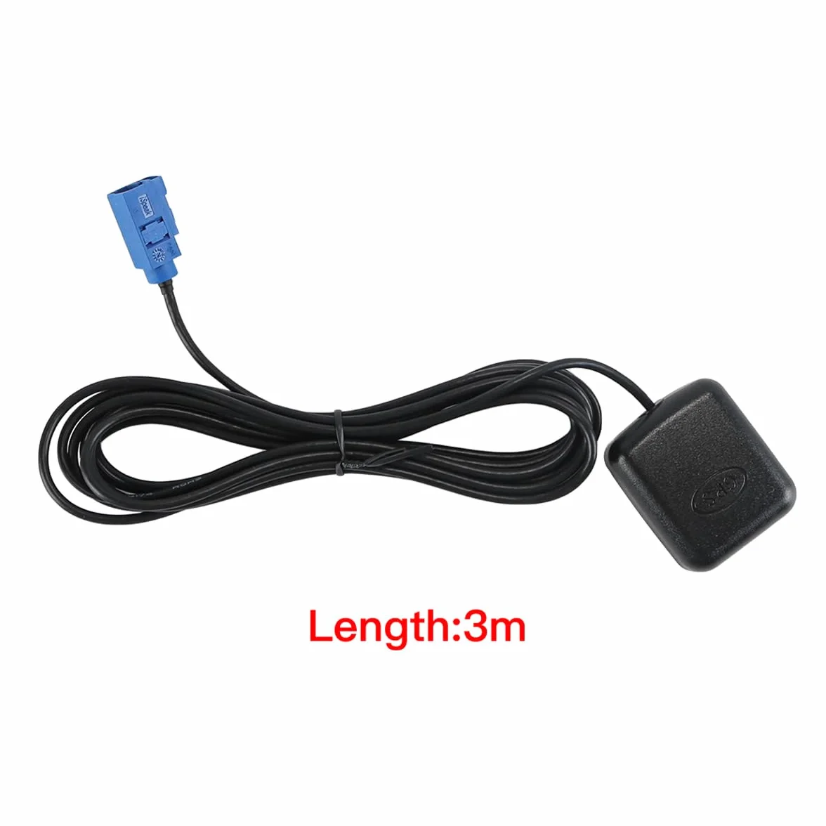 Alnicov Aktywna antena GPS Fakra C żeńska kątowa adapter 300CM przedłużacz kabla 28dB wzmocnienie 50Ω impedancja dla systemów nawigacyjnych 1561-1575MHz samochodowe moduły GPS DVR