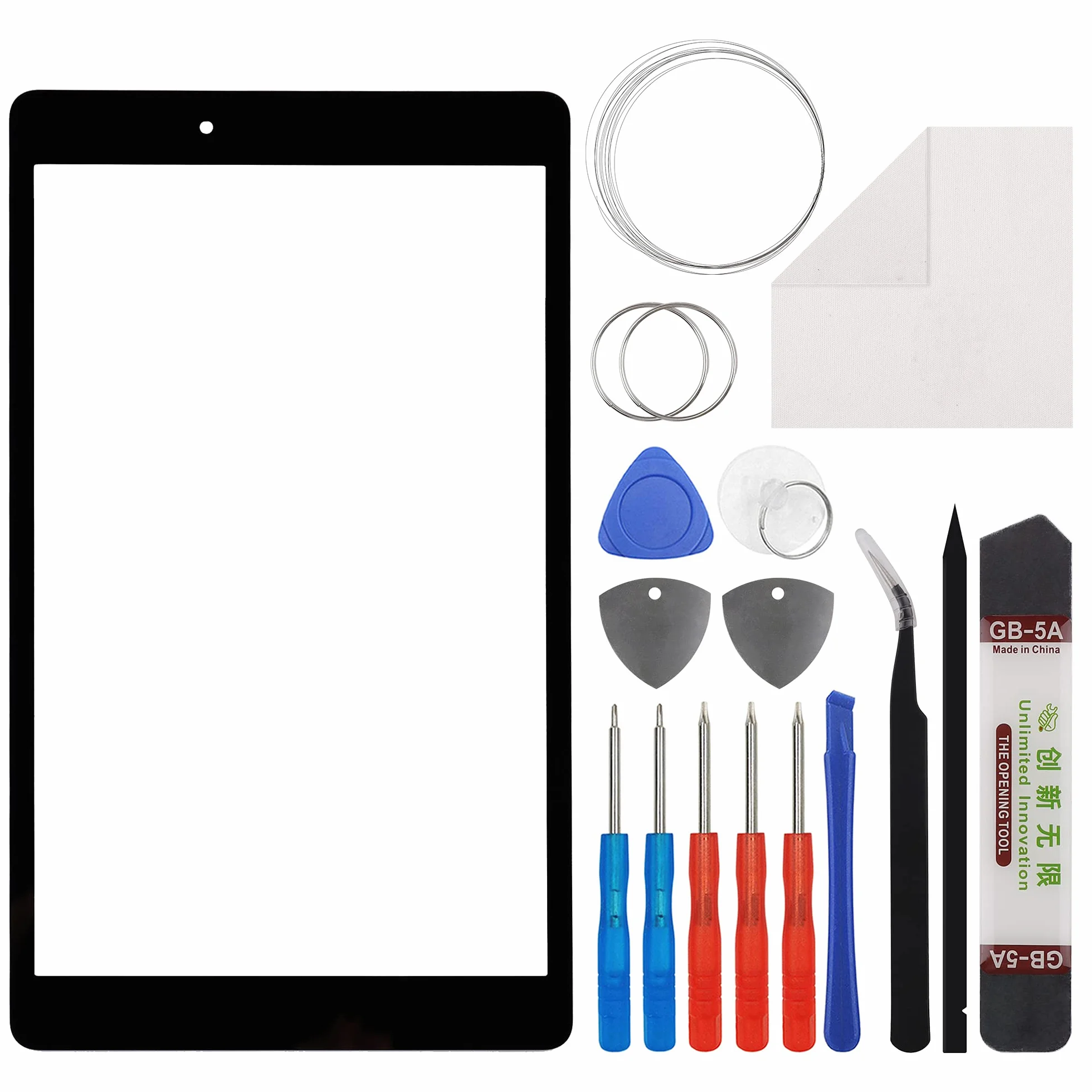 Duotipa Szybka naprawa szkła wyświetlacza kompatybilna z Samsung Galaxy Tab A 8.0 (2019), SM-T290, SM-T295, 8,0 cala + narzędzia (bez wyświetlacza i dotykowego digitizera)