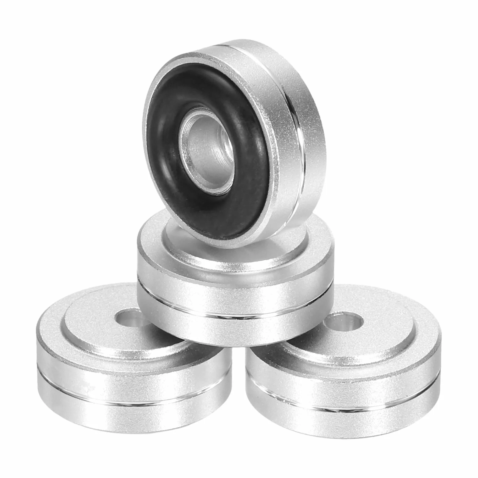 QUARKZMAN nóżki głośników amortyzatory aluminiowe 20 mm x 8 mm śruby M3 do hi-fi subwoofera srebrny