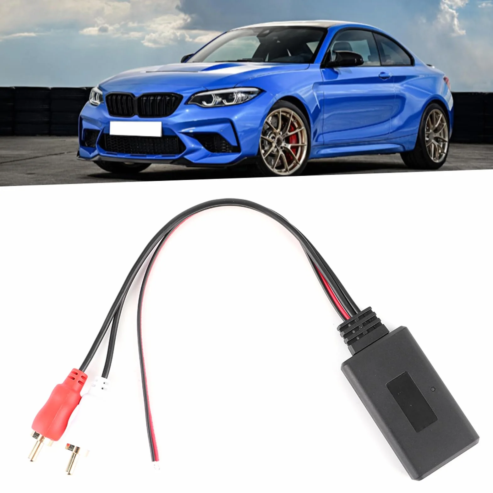 Moduł Odbiornika Bluetooth z Adapterem AUX-IN, 2 Kable Pomocnicze, Złącze Radia Samochodowego do Sprzętu Audio