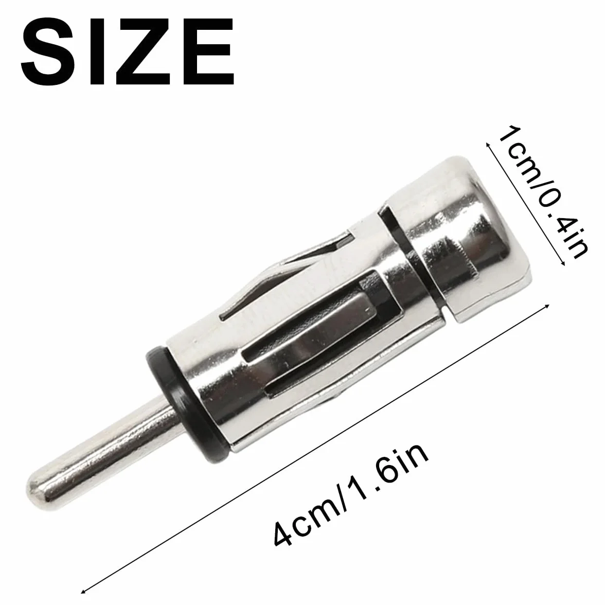 Adapter antenowy DIN - ISO złącze antenowe wtyczka wtyczka samochodowa wtyczka radio samochodowe adapter uniwersalny adapter do radia samochodowego (srebrny + czarny) - 8 szt